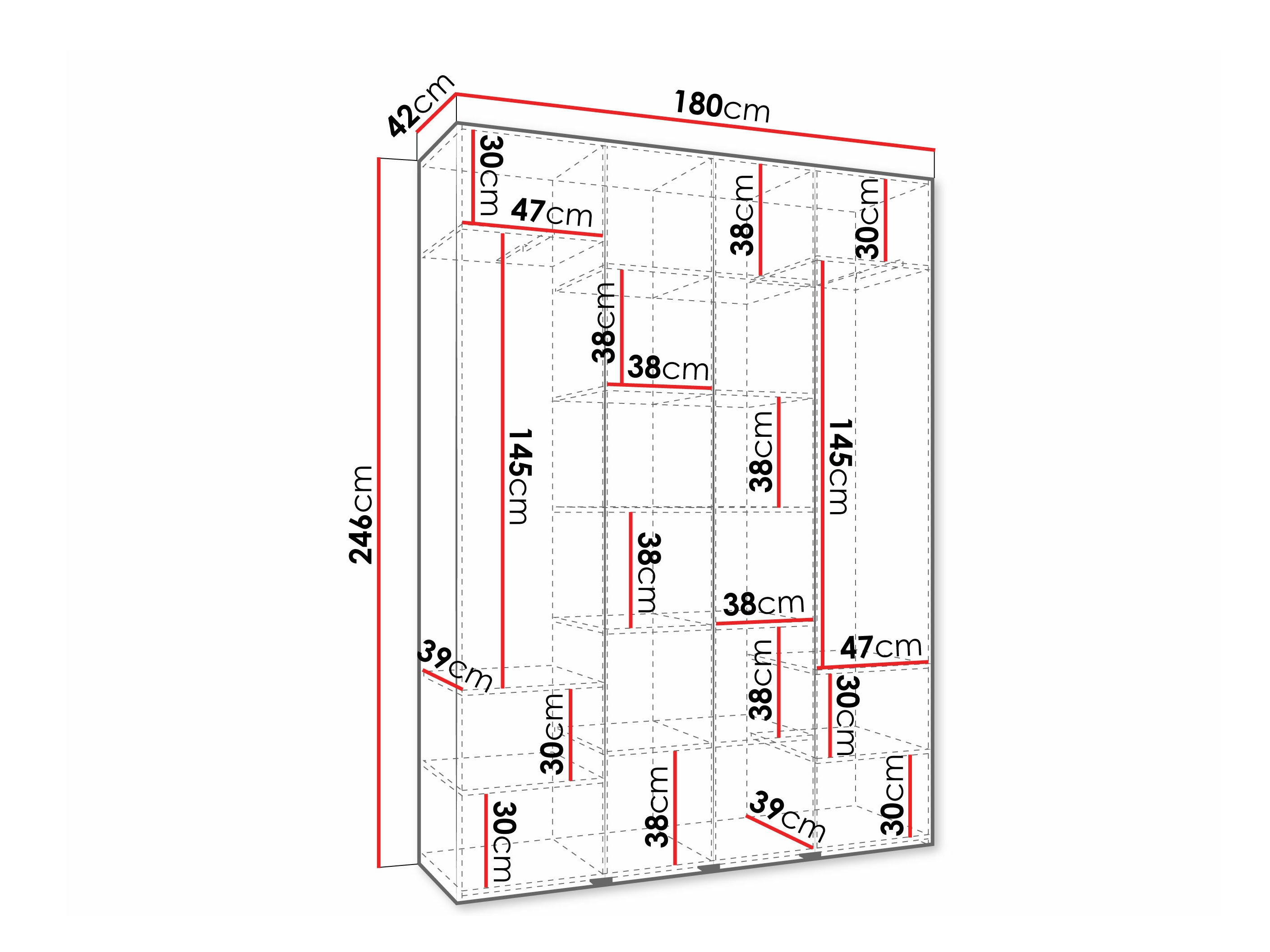 Kledingkast Hartford 570 (Wit)