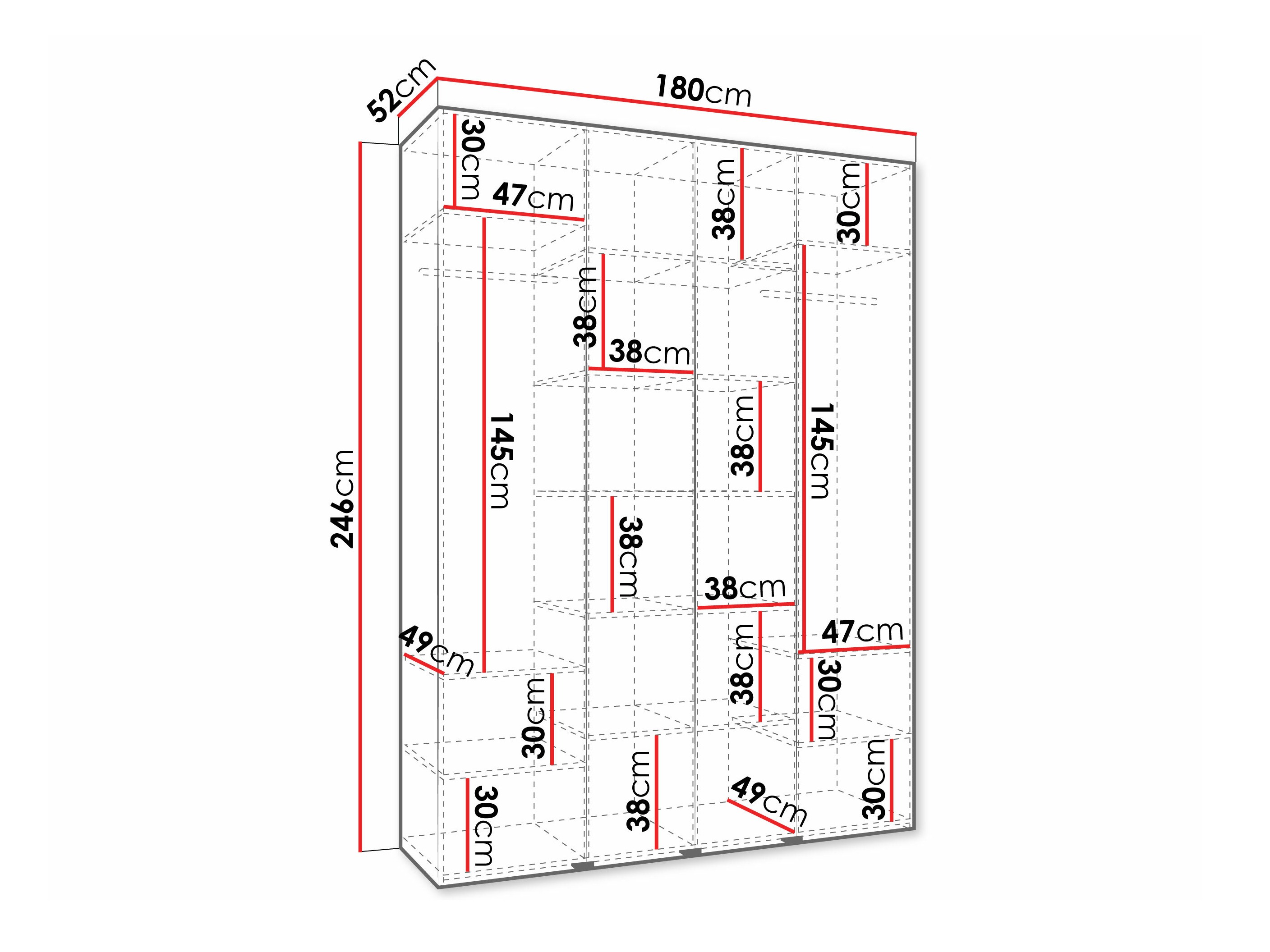 Kledingkast Hartford 570 (Wit)