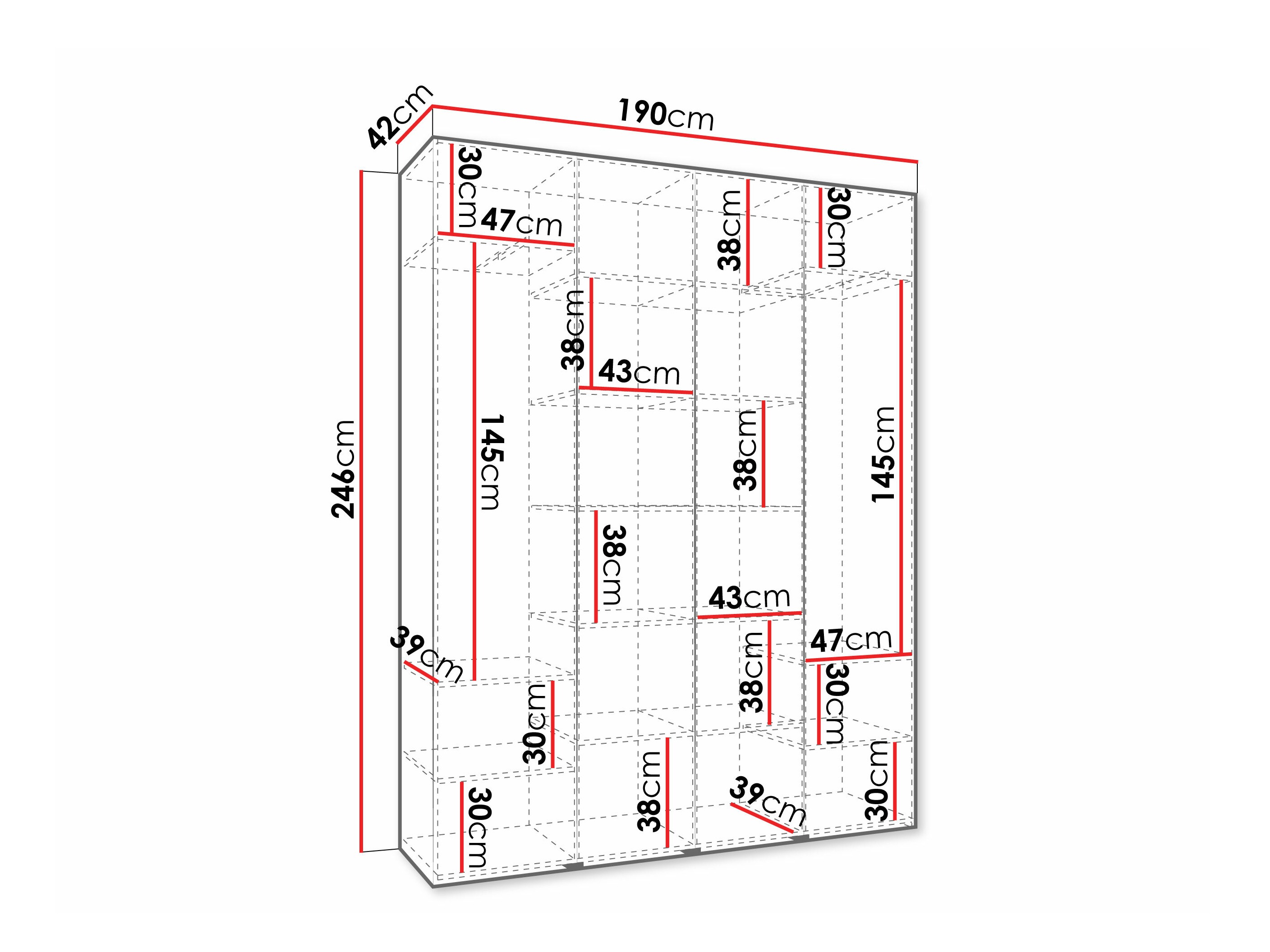 Kledingkast Hartford 570 (Wit)