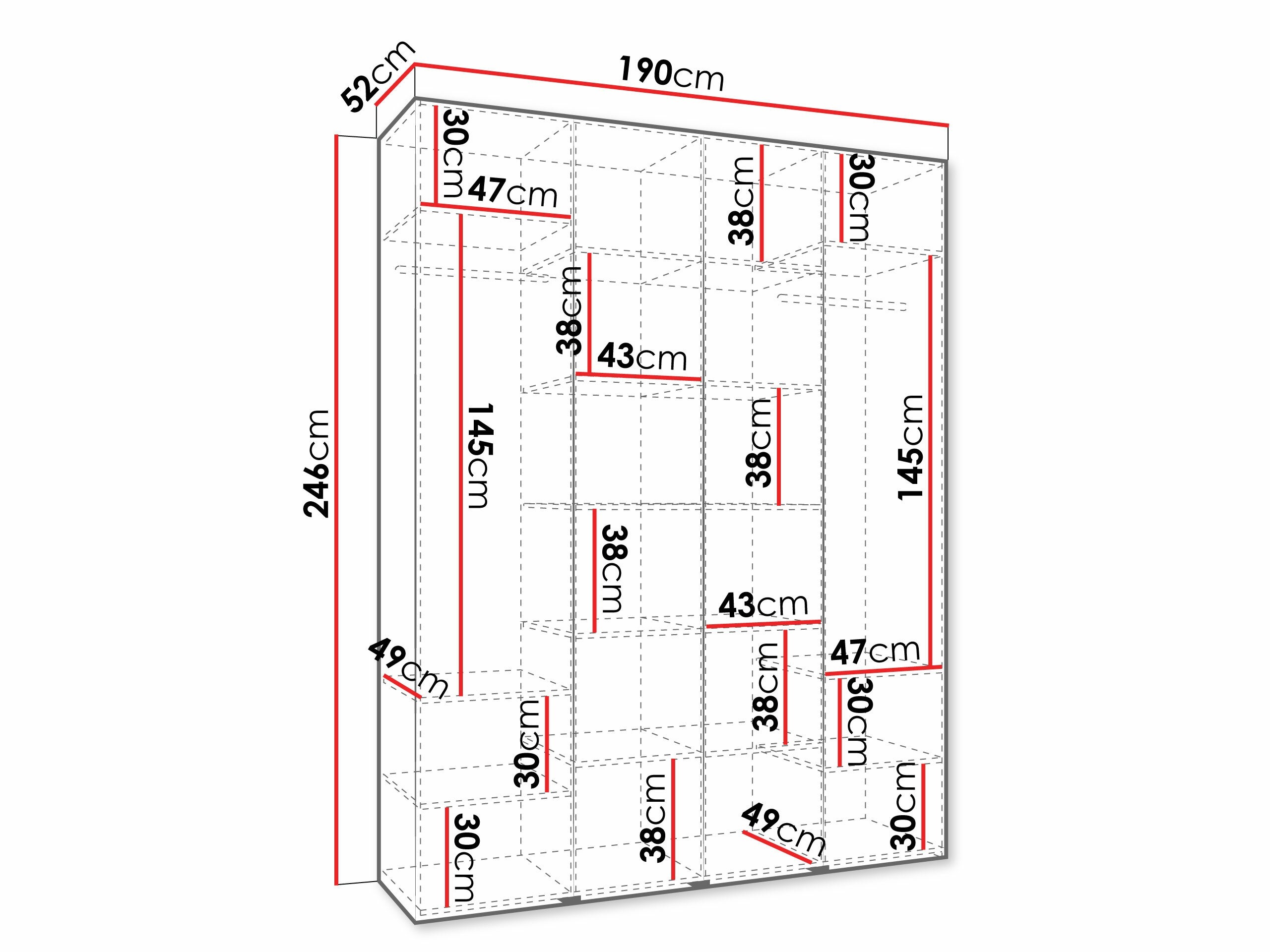 Kledingkast Hartford 570 (Wit)