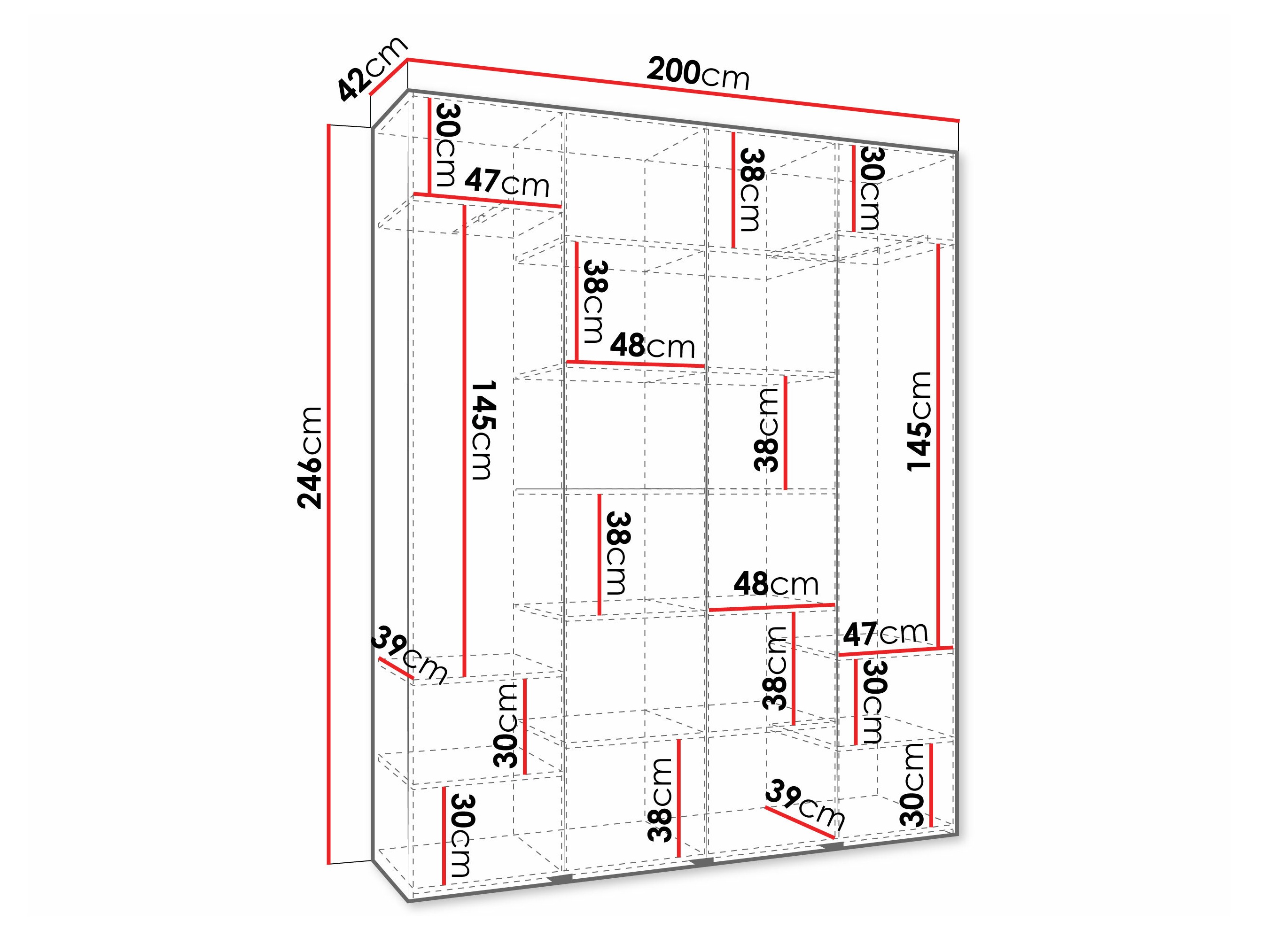 Kledingkast Hartford 570 (Wit)
