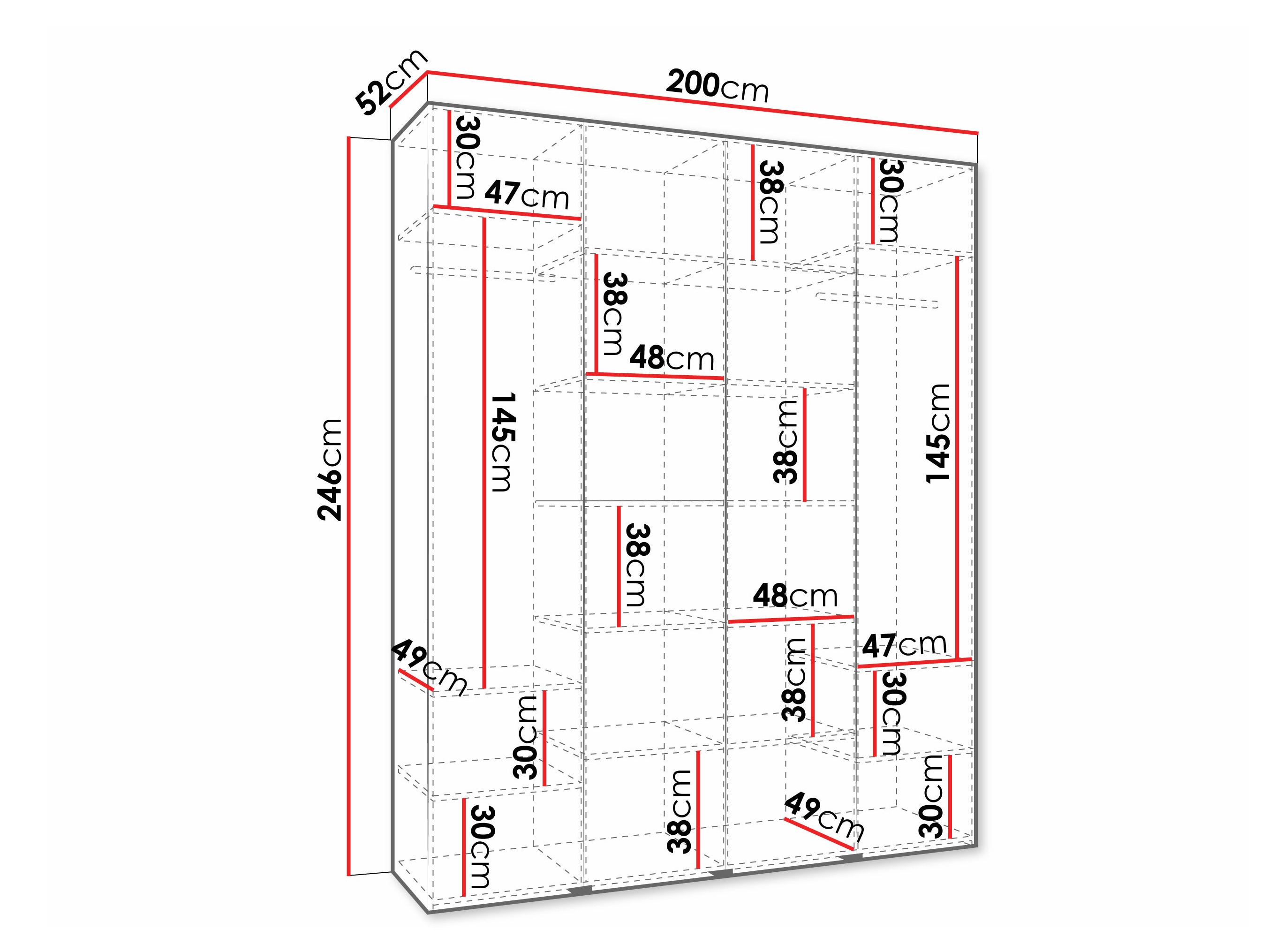 Kledingkast Hartford 570 (Wit)