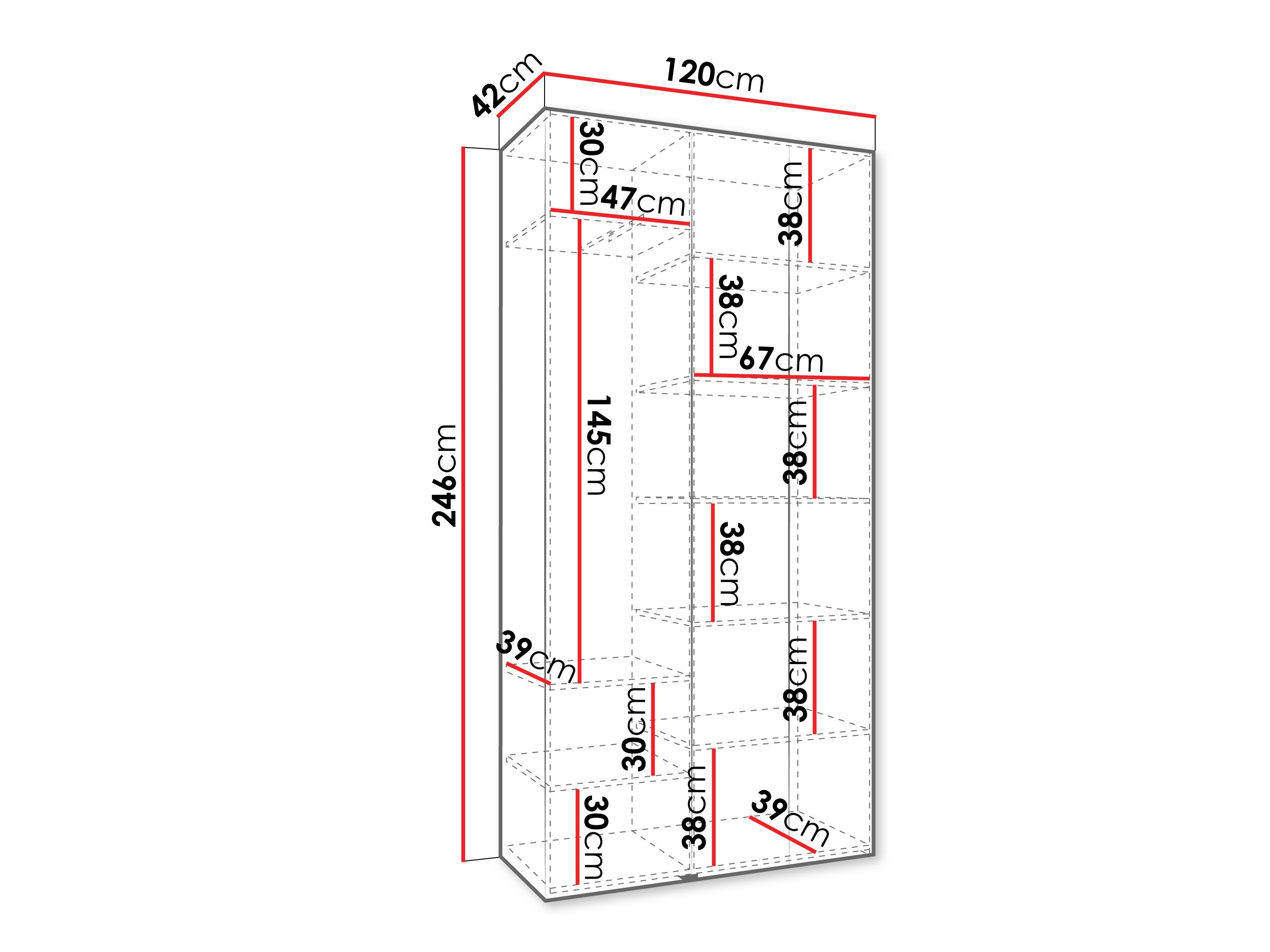Kledingkast Hartford 571 (Kasjmier)