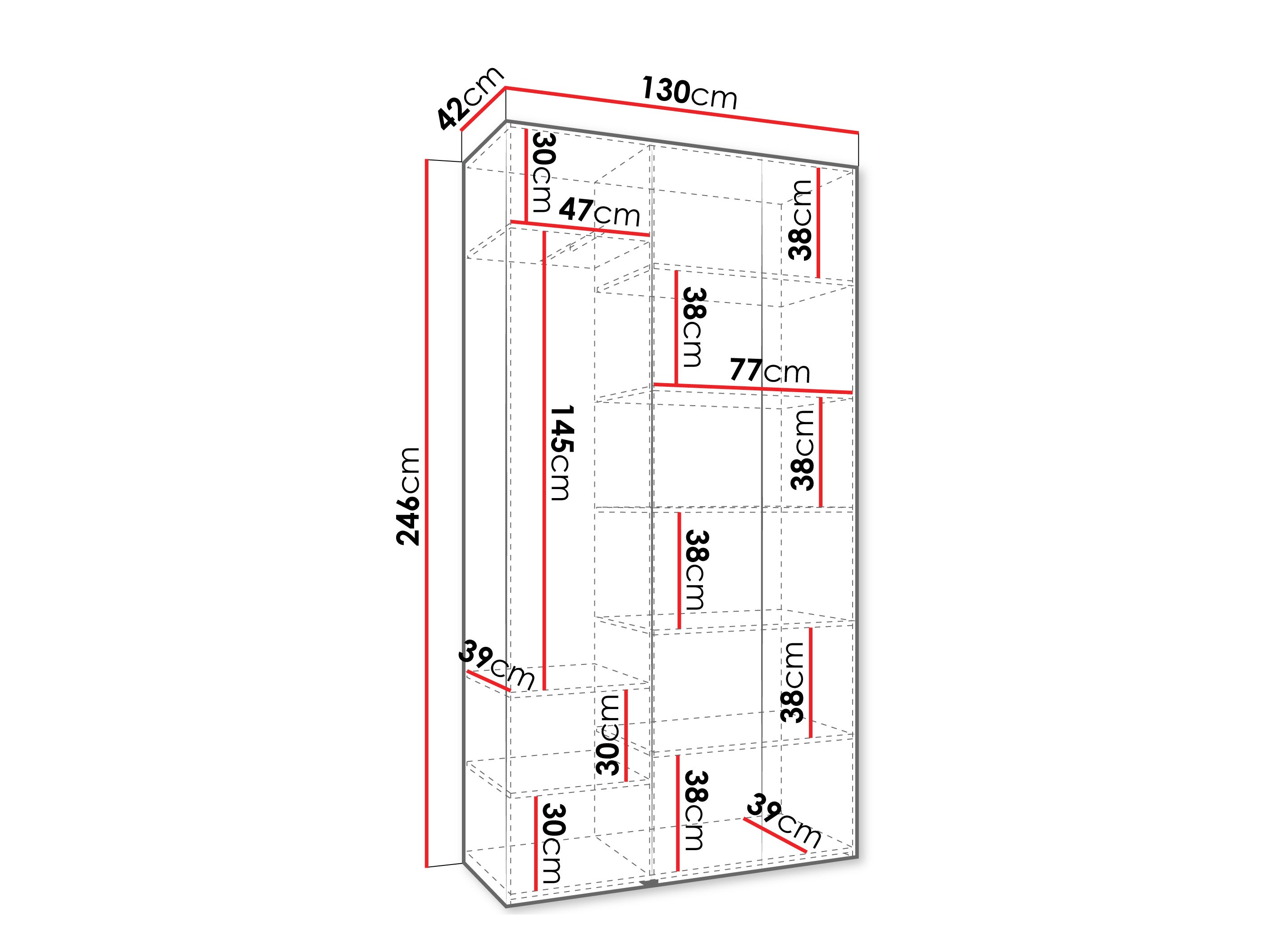 Kledingkast Hartford 571 (Kasjmier)
