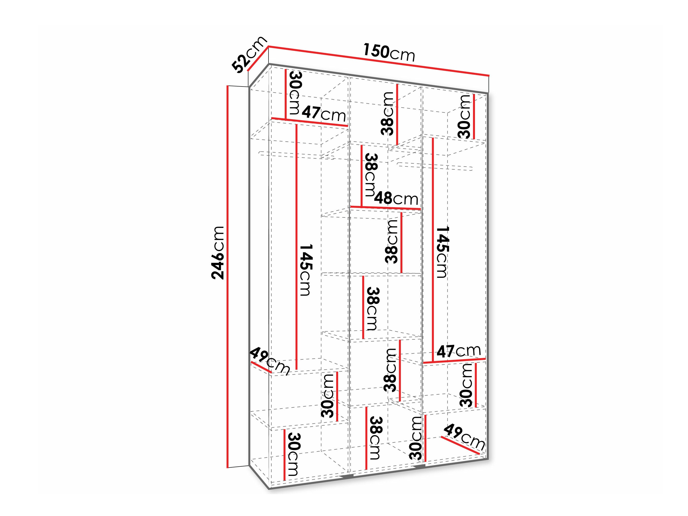Kledingkast Hartford 571 (Kasjmier)