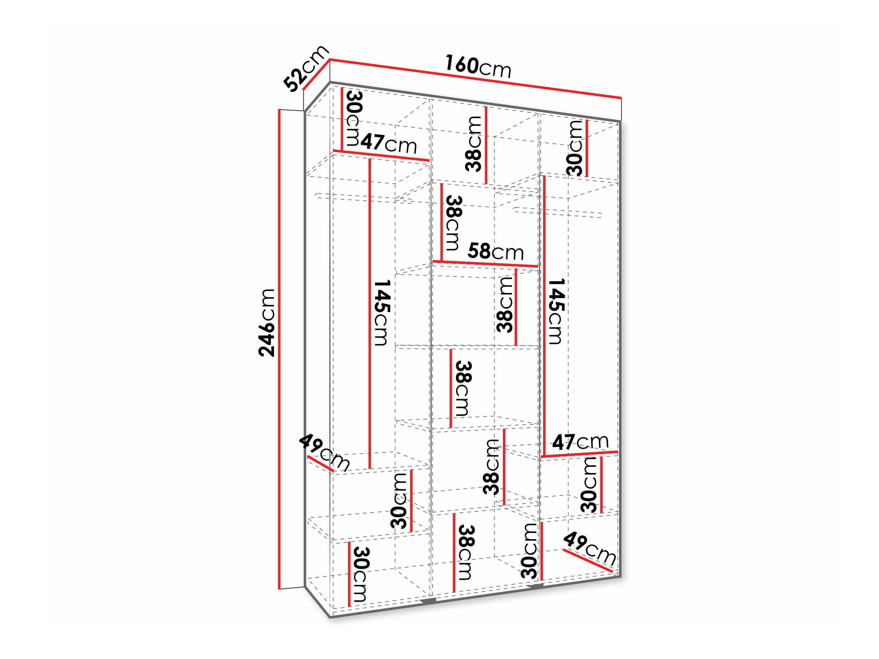 Kledingkast Hartford 571 (Kasjmier)