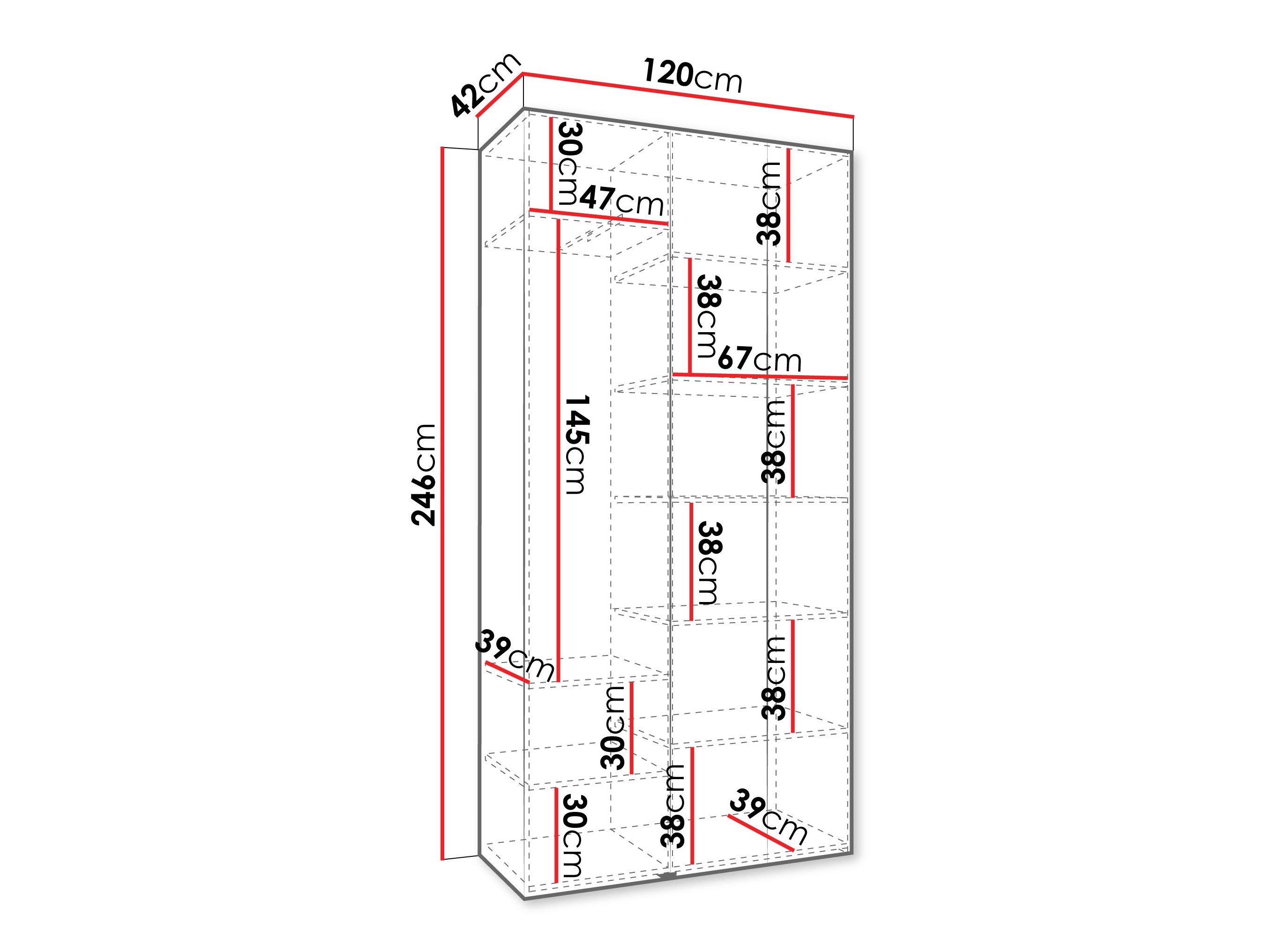 Kledingkast Hartford 571 (Kasjmier)