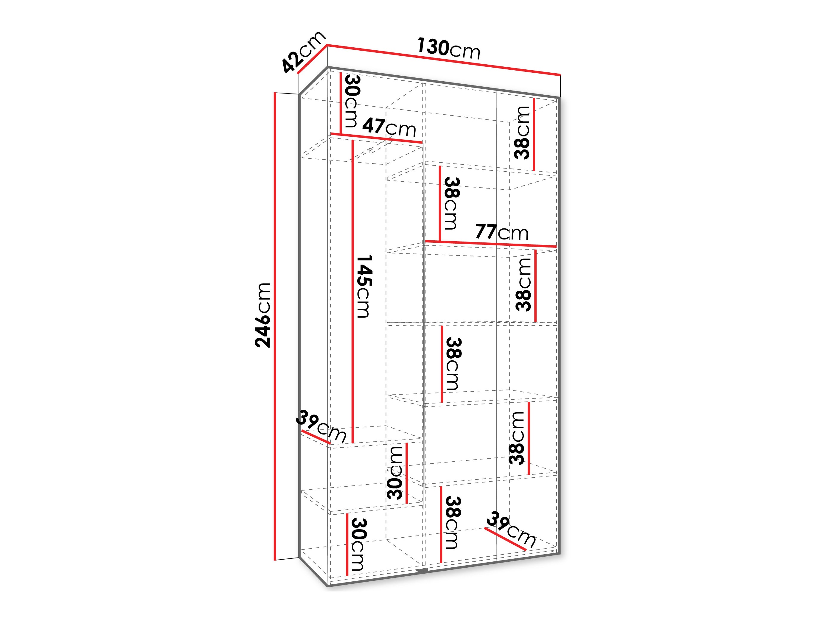 Kledingkast Hartford 571 (Kasjmier)