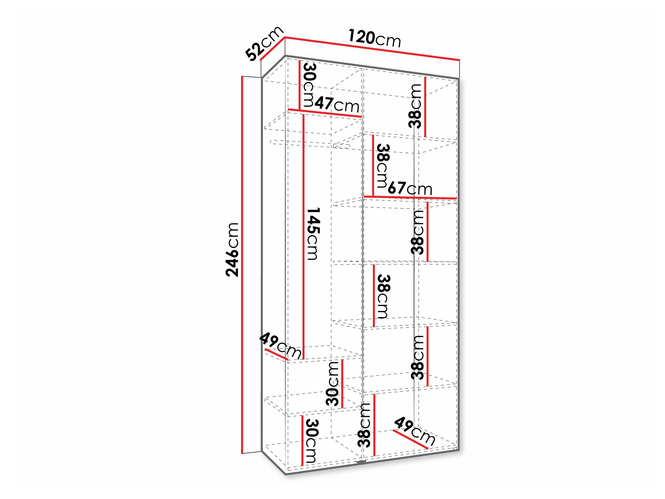 Kledingkast Hartford 571 (Wit)