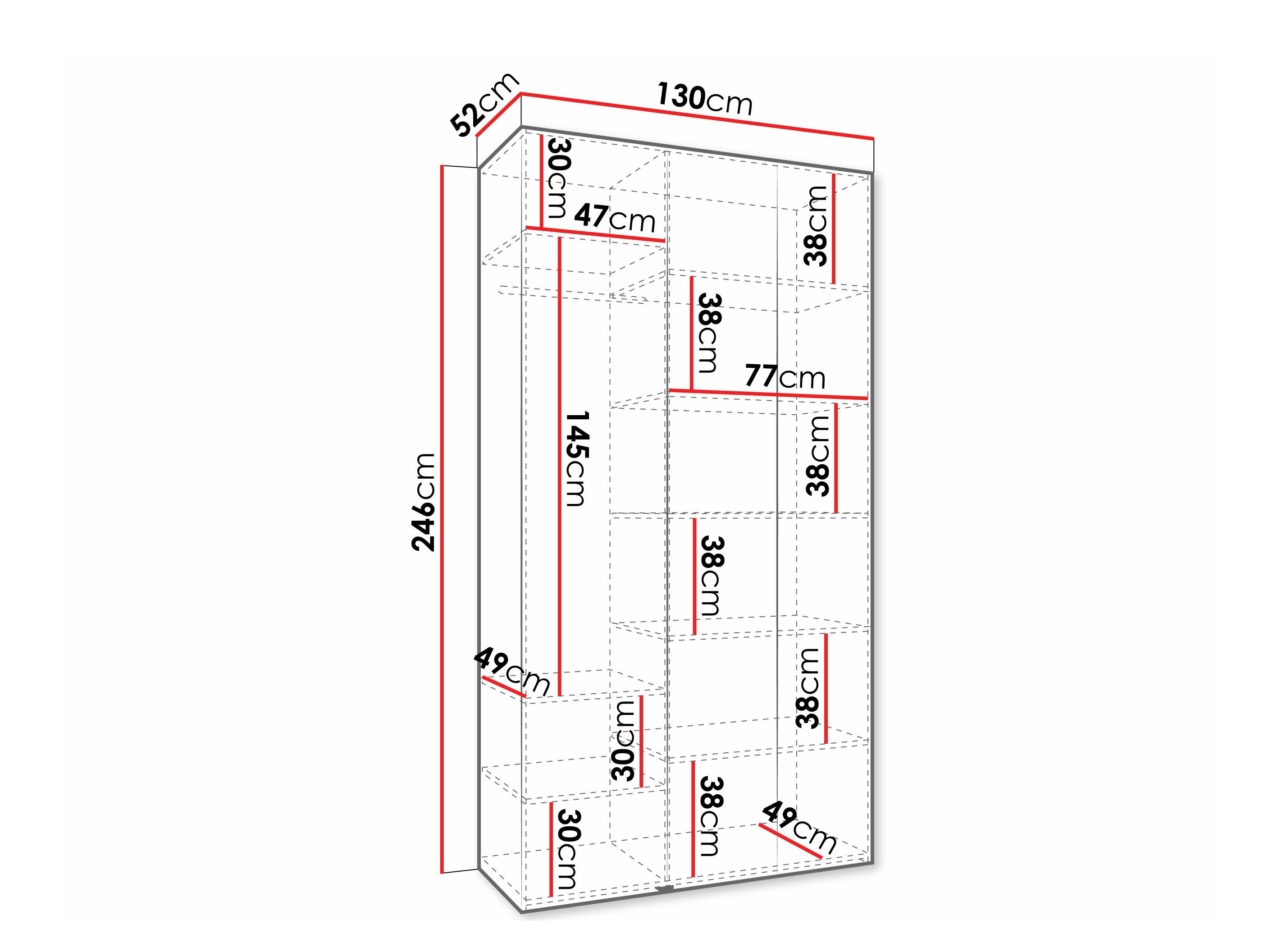 Kledingkast Hartford 571 (Wit)