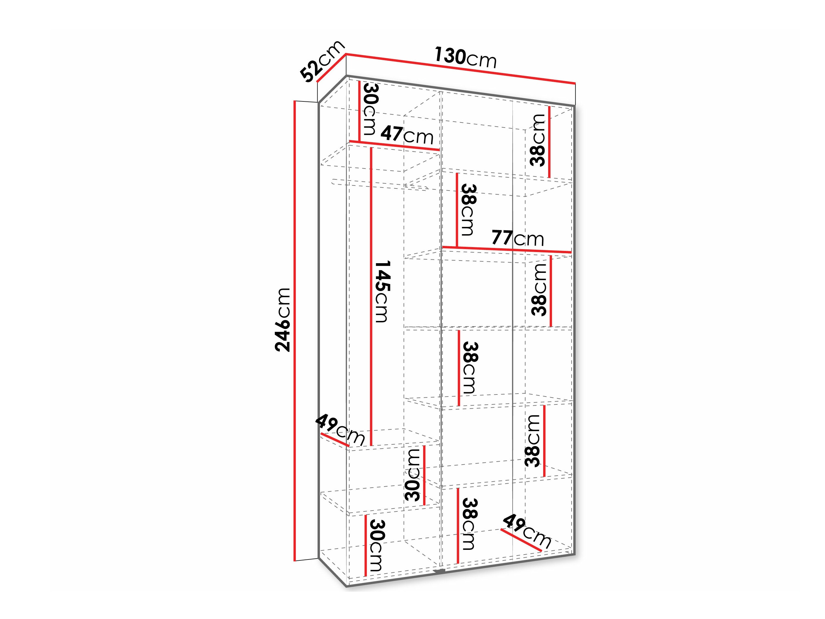 Kledingkast Hartford 571 (Kasjmier)