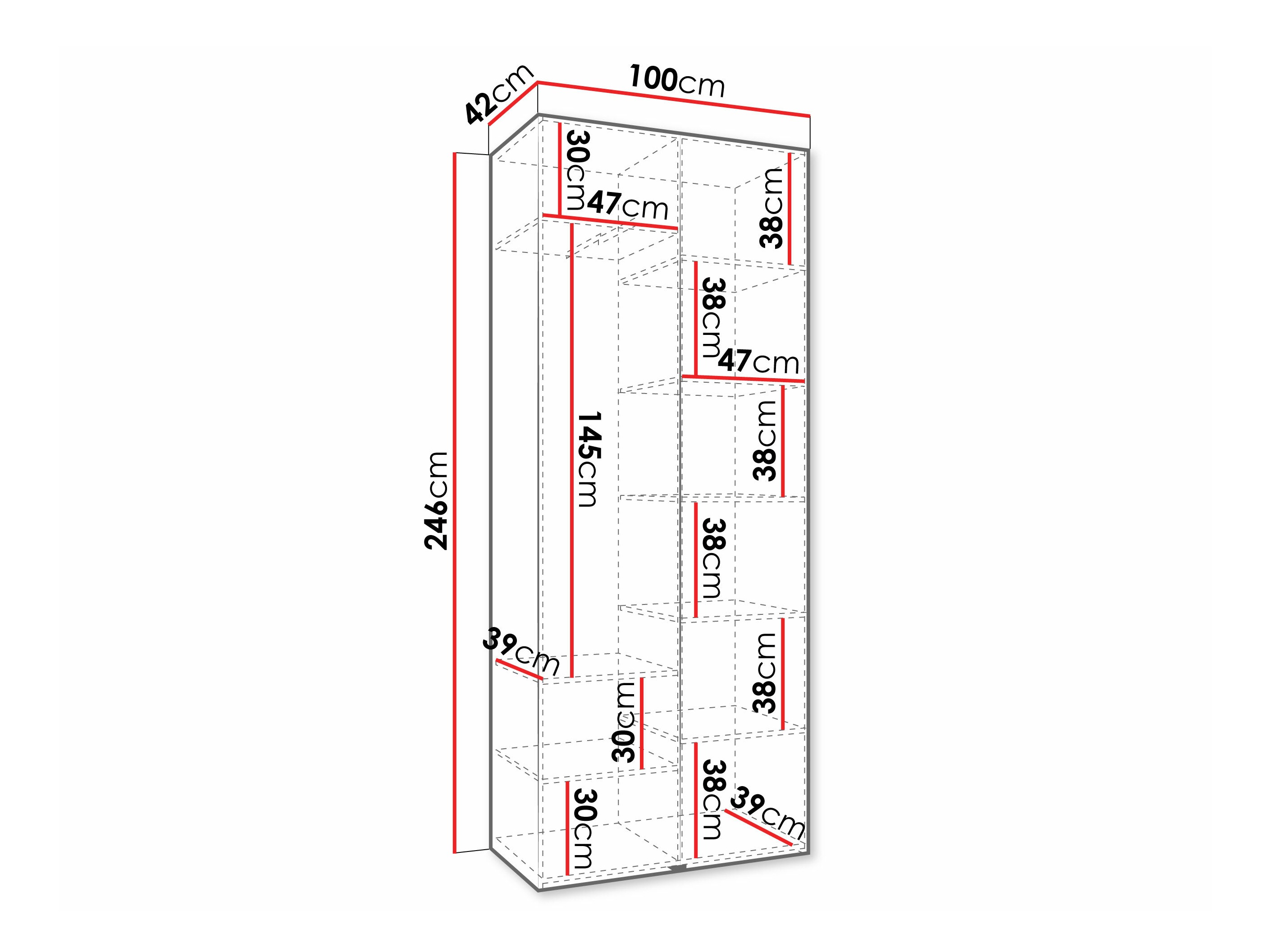 Kledingkast Hartford 572 (Kasjmier)