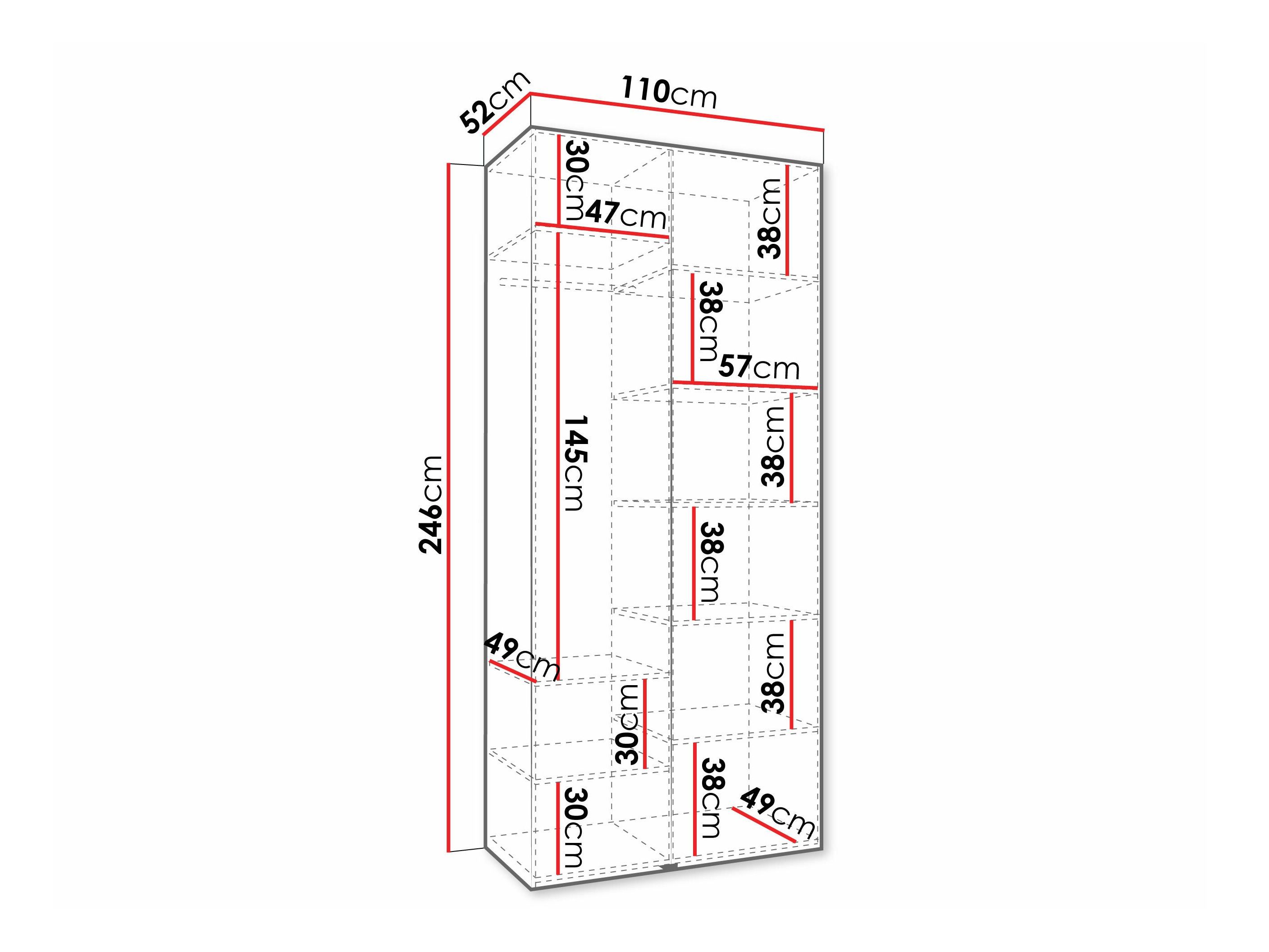Kledingkast Hartford 572 (Kasjmier)