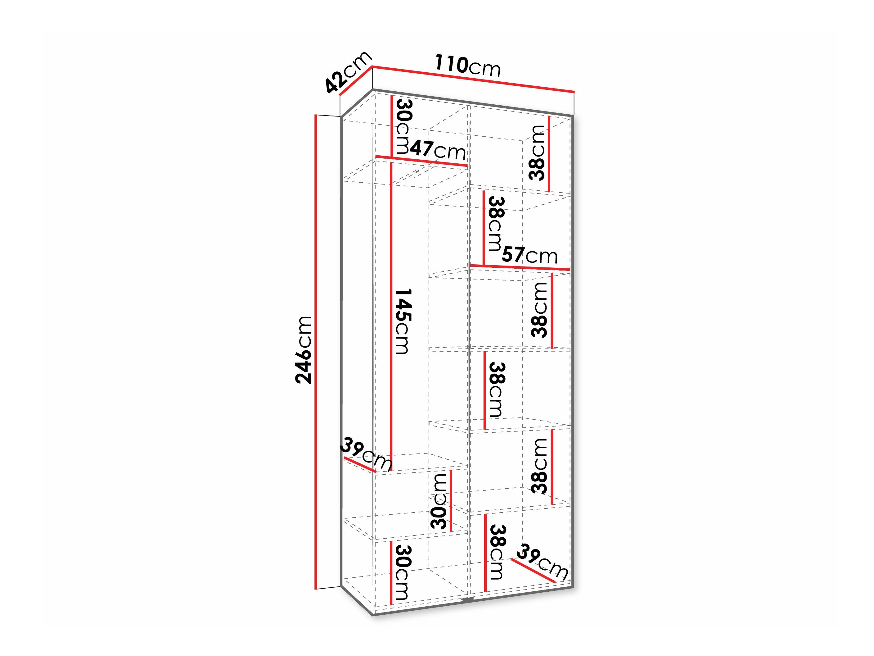 Kledingkast Hartford 572 (Kasjmier)