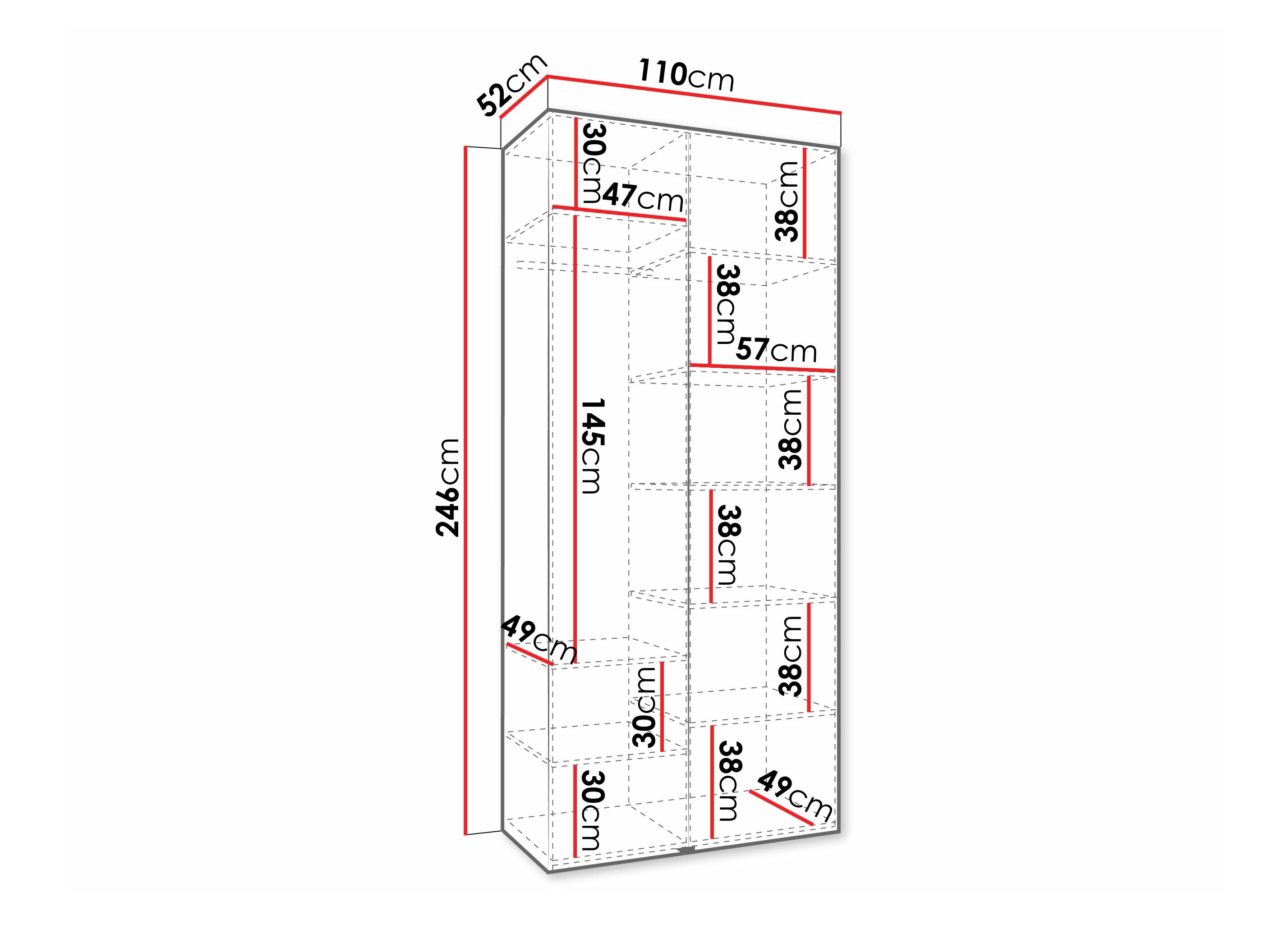 Kledingkast Hartford 572 (Kasjmier)
