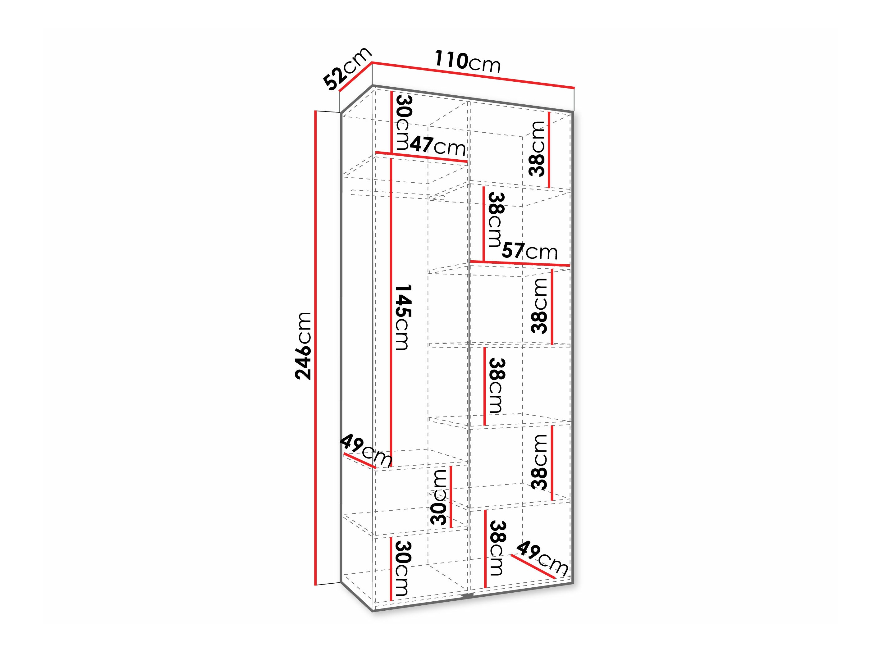 Kledingkast Hartford 572 (Wit)