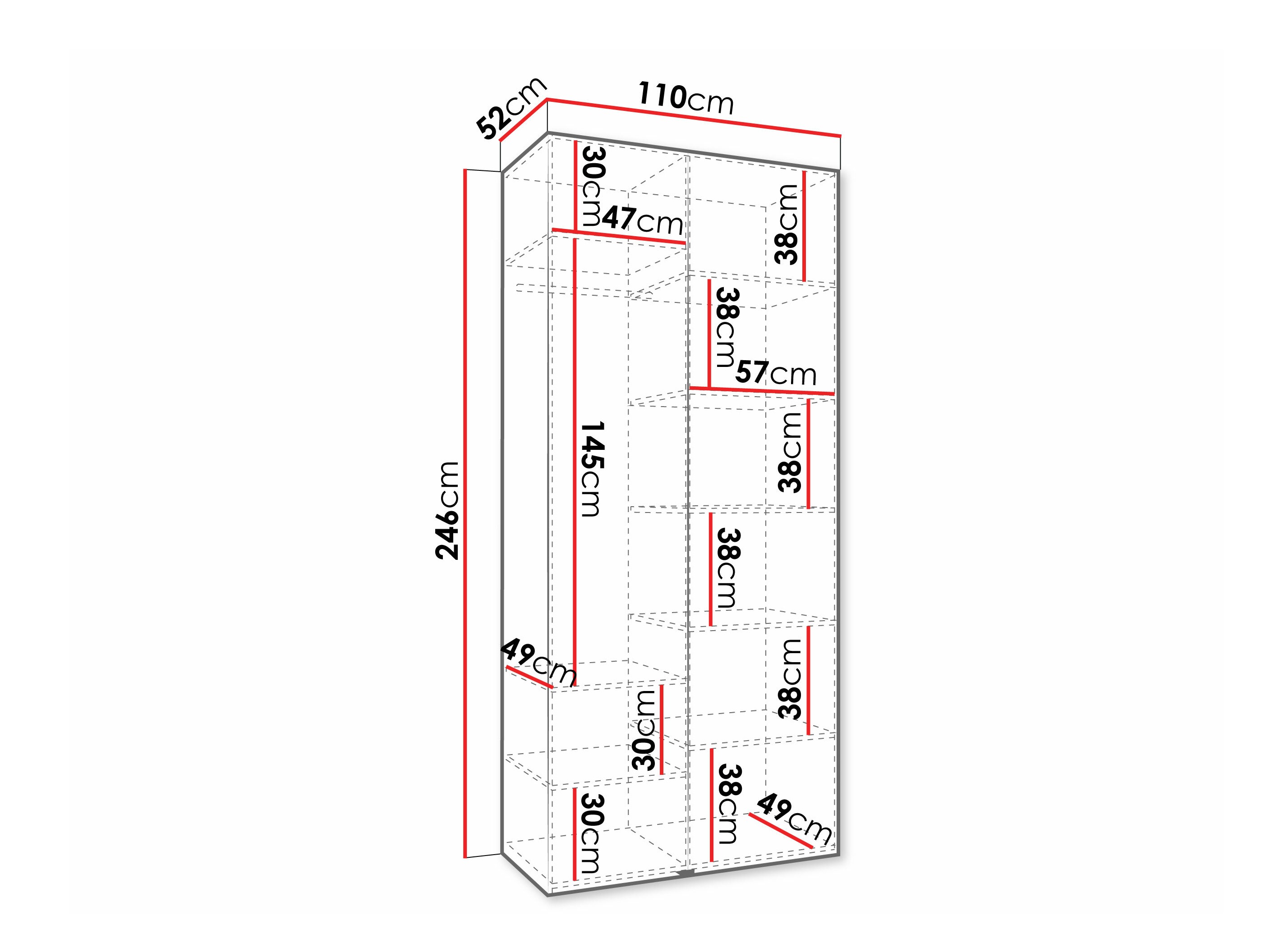 Kledingkast Hartford 572 (Wit)