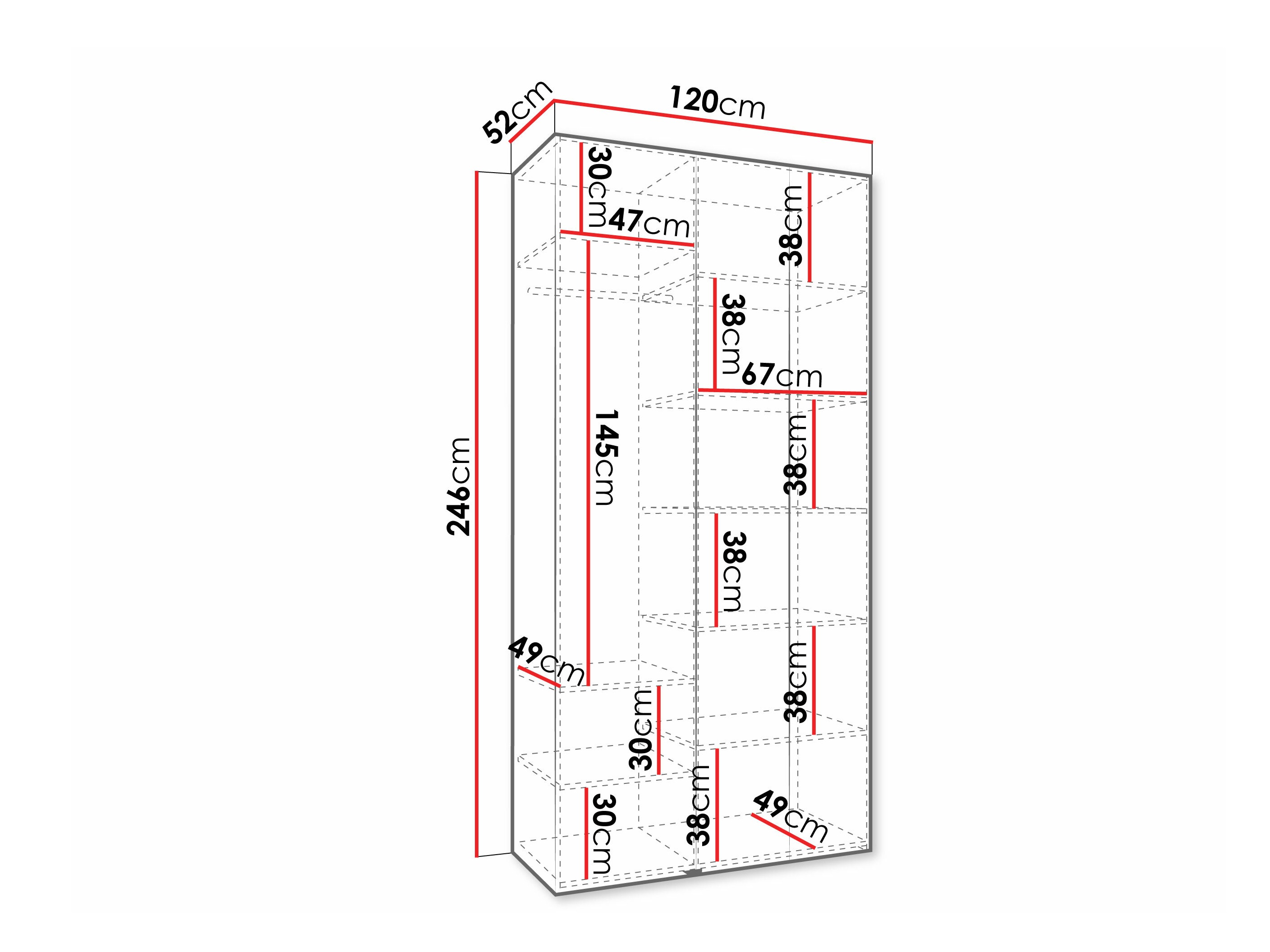 Kledingkast Hartford 573 (Kasjmier)