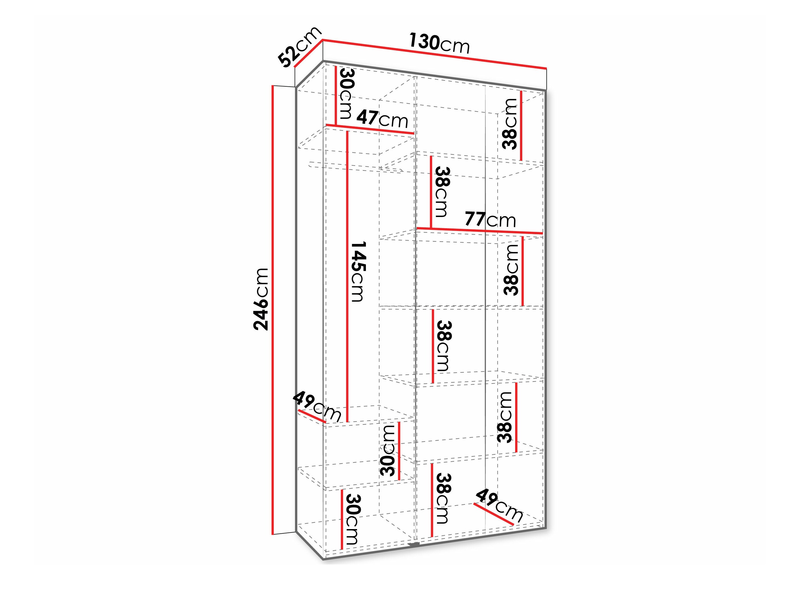 Kledingkast Hartford 573 (Kasjmier)