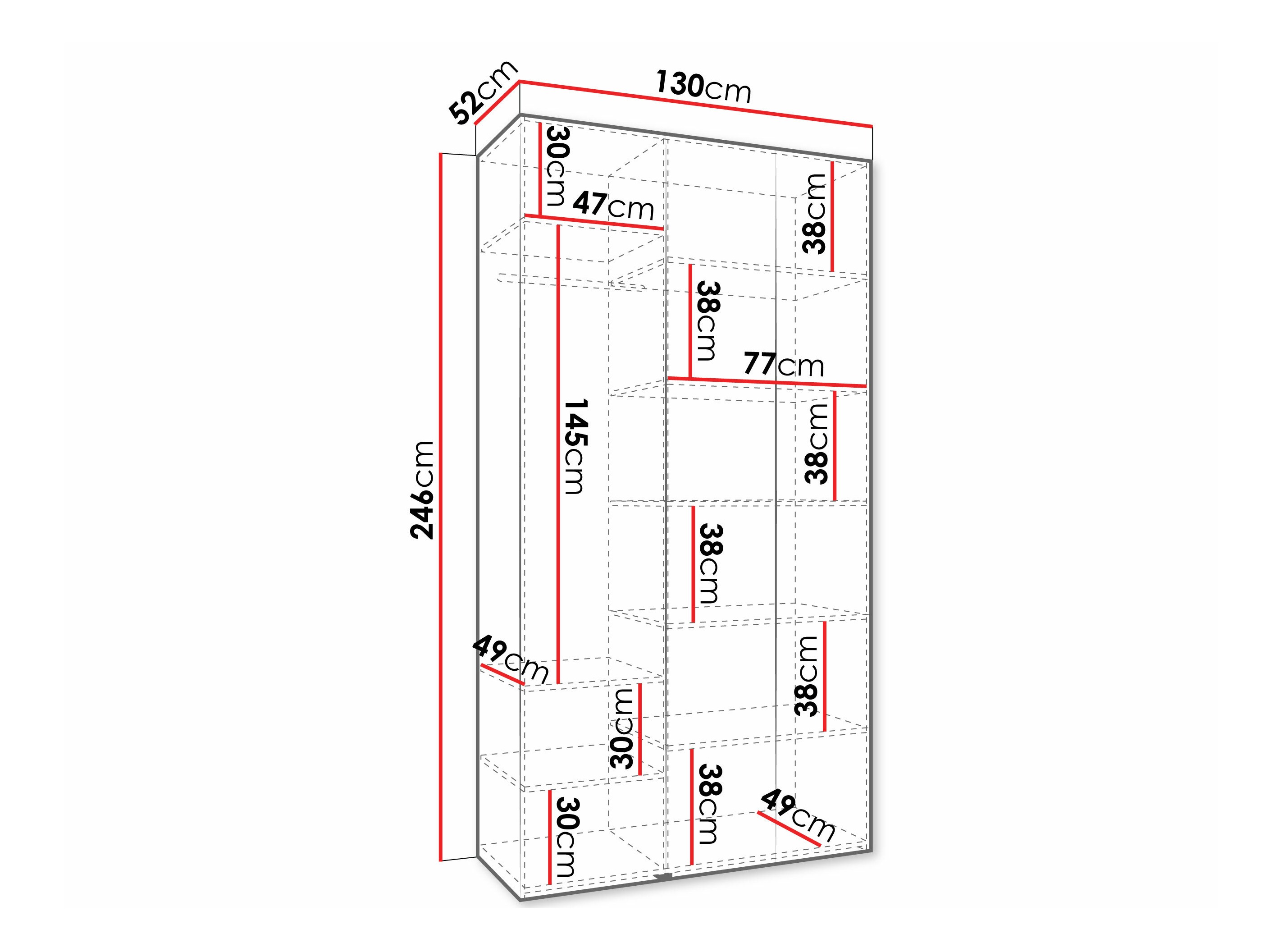Kledingkast Hartford 573 (Wit)