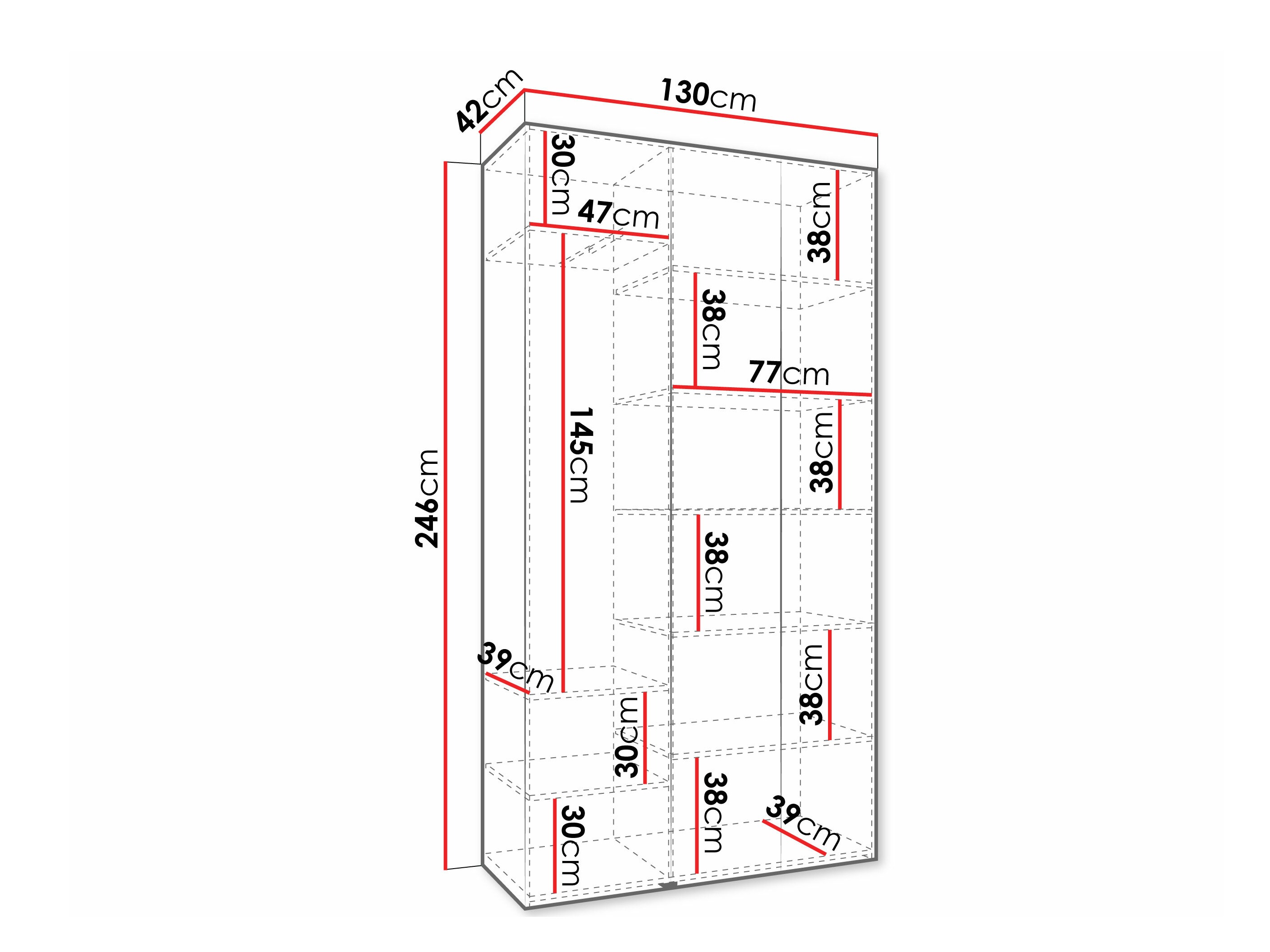 Kledingkast Hartford 573 (Wit)