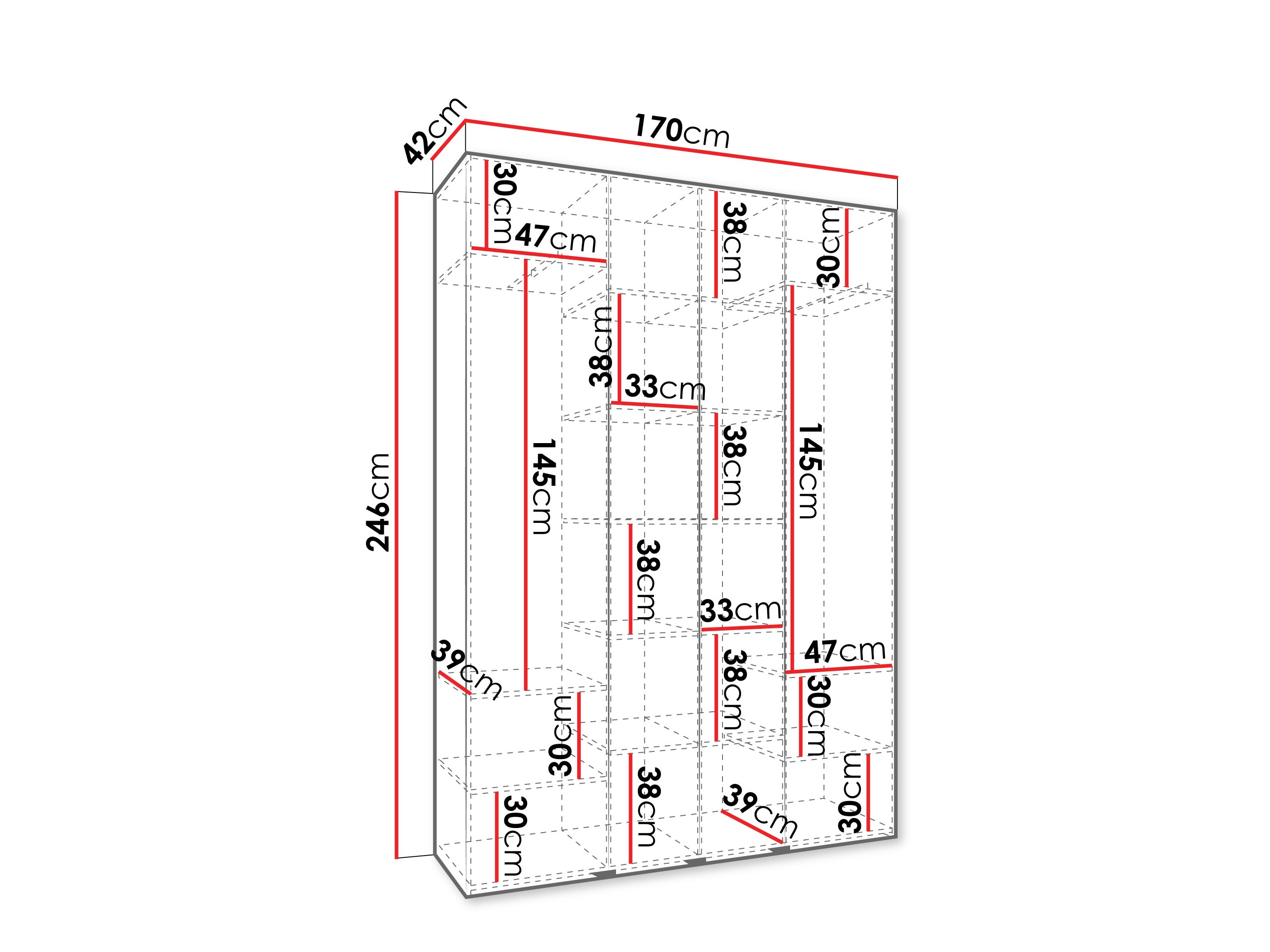 Kledingkast Hartford 574 (Kasjmier)
