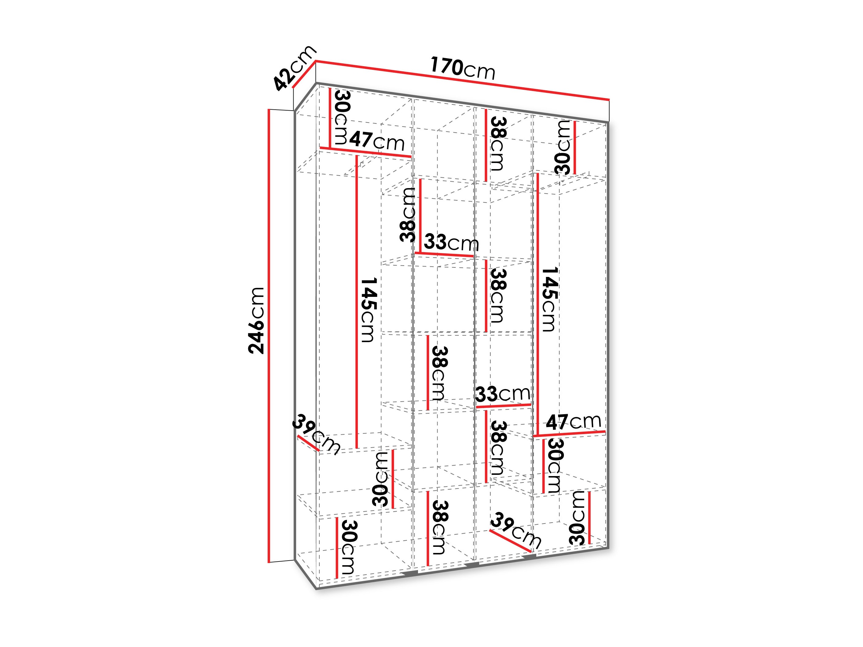 Kledingkast Hartford 574 (Kasjmier)