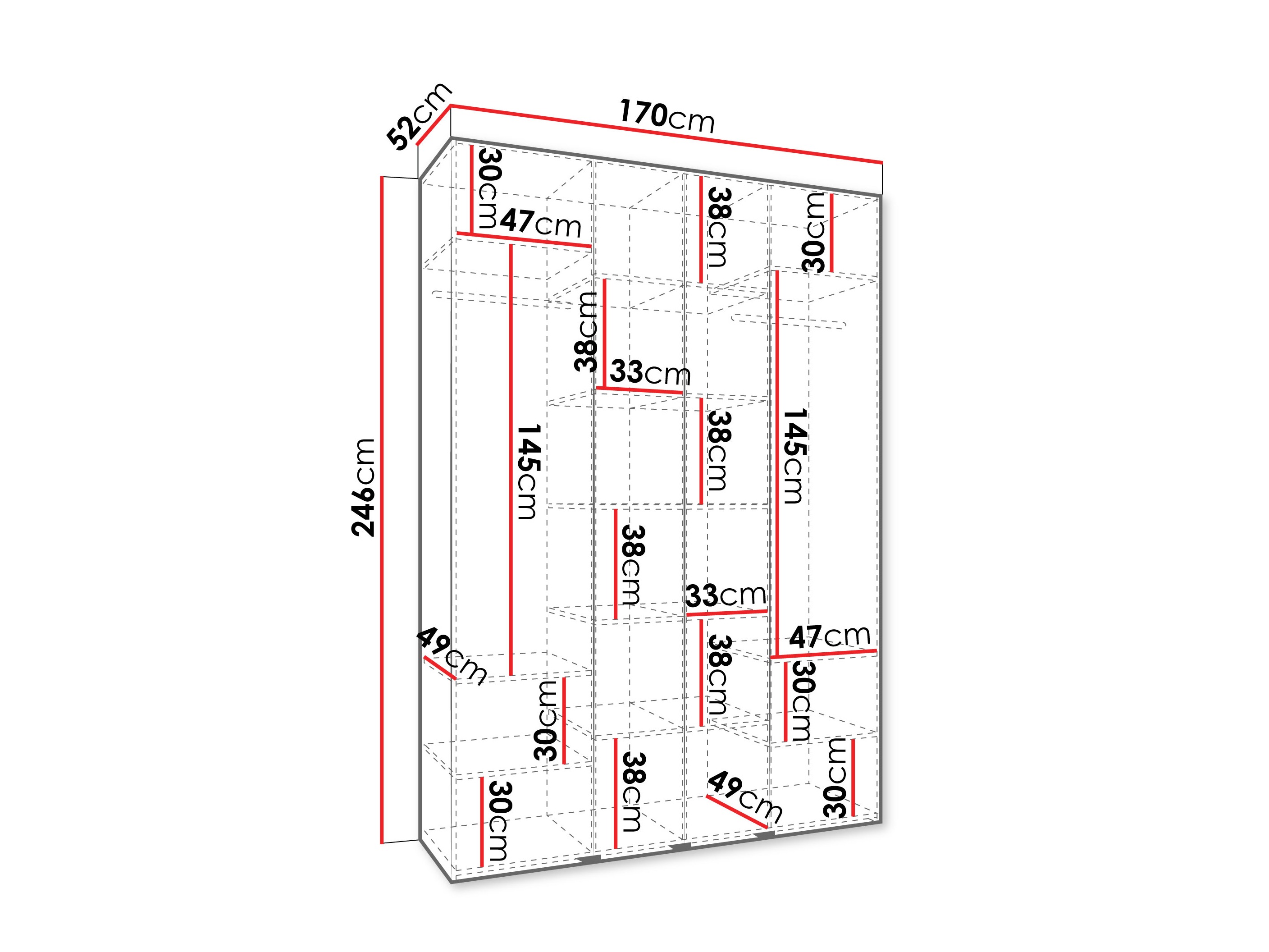 Kledingkast Hartford 574 (Kasjmier)