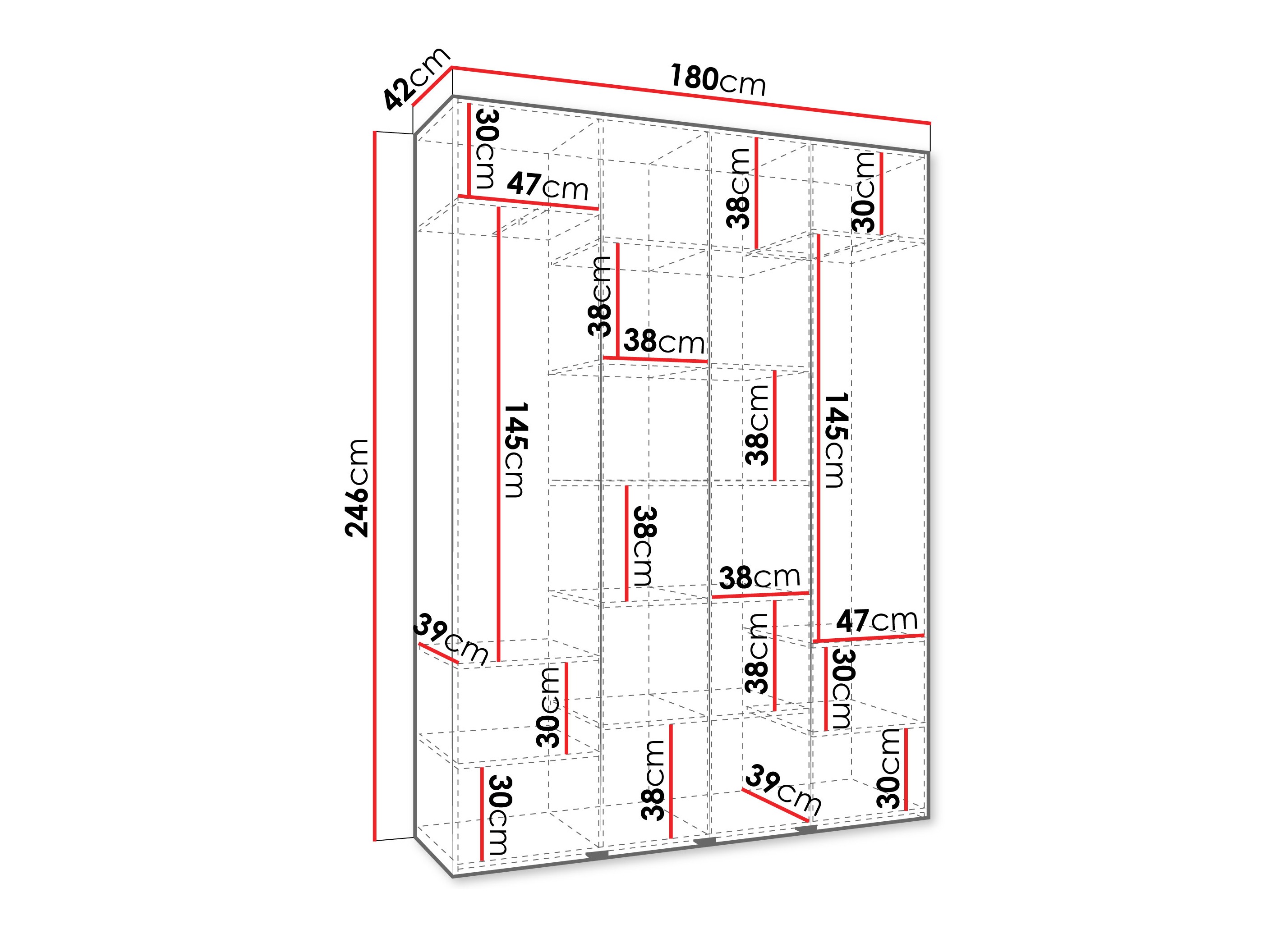 Kledingkast Hartford 574 (Kasjmier)