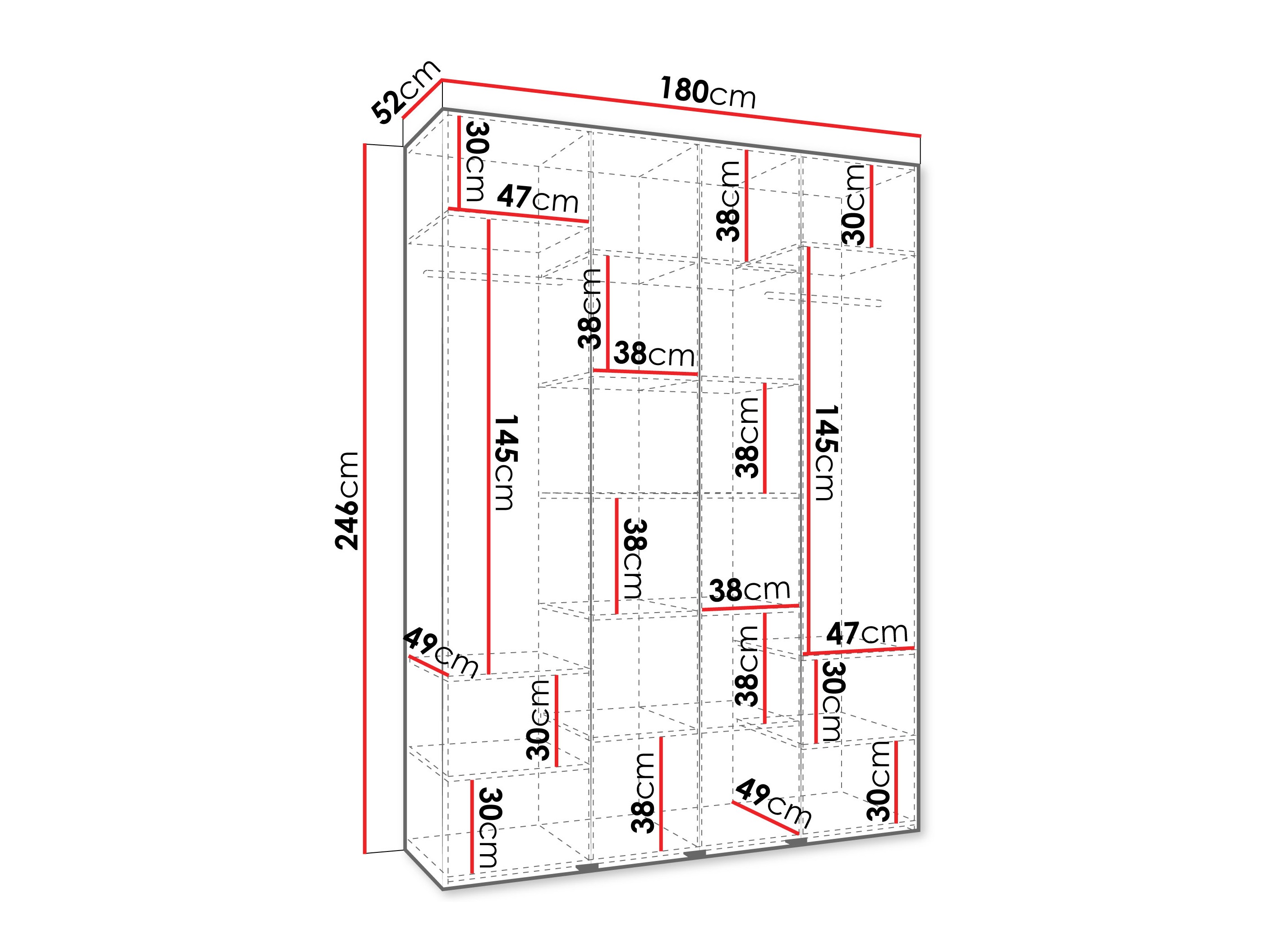 Kledingkast Hartford 574 (Kasjmier)