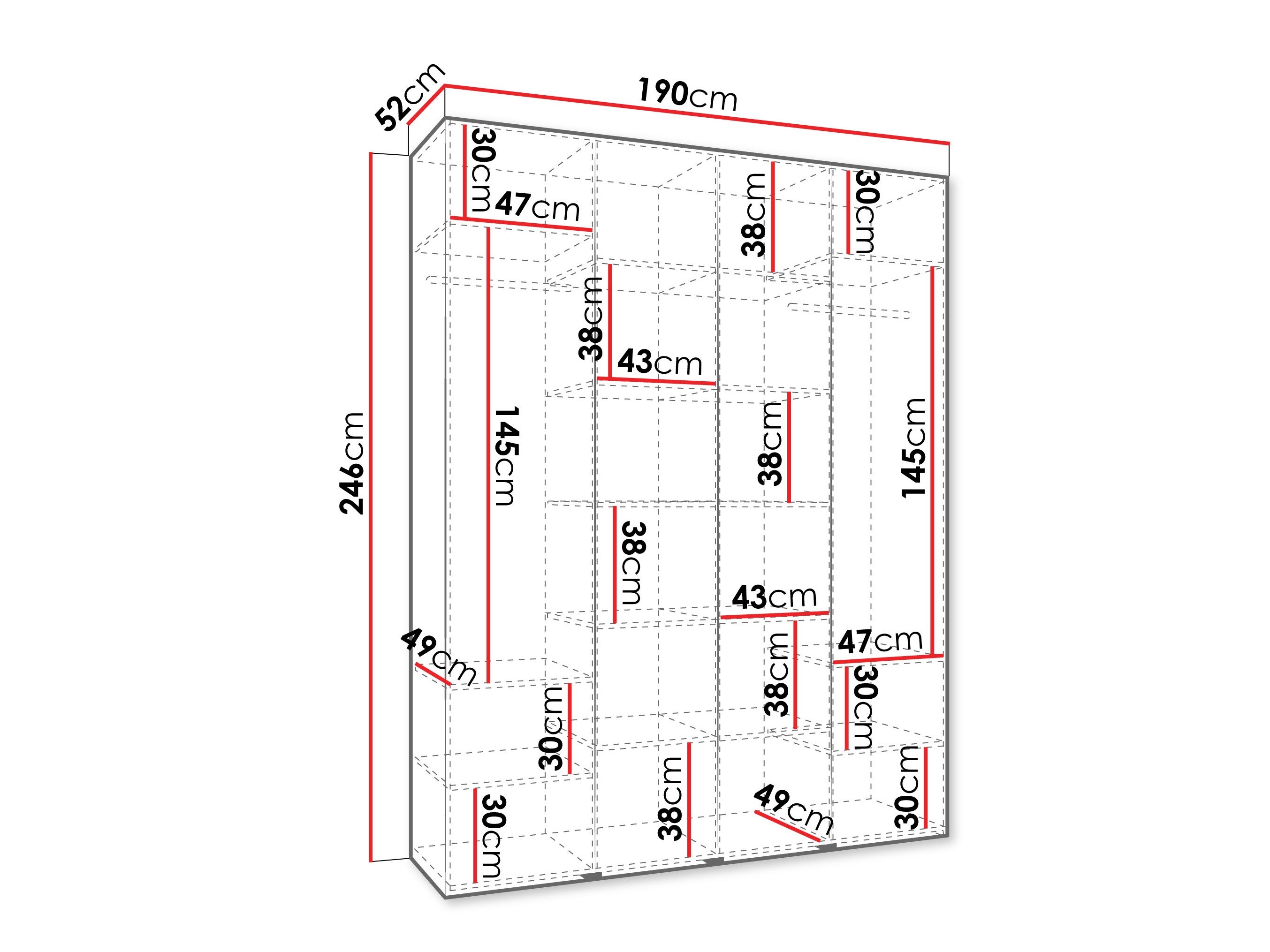 Kledingkast Hartford 574 (Kasjmier)