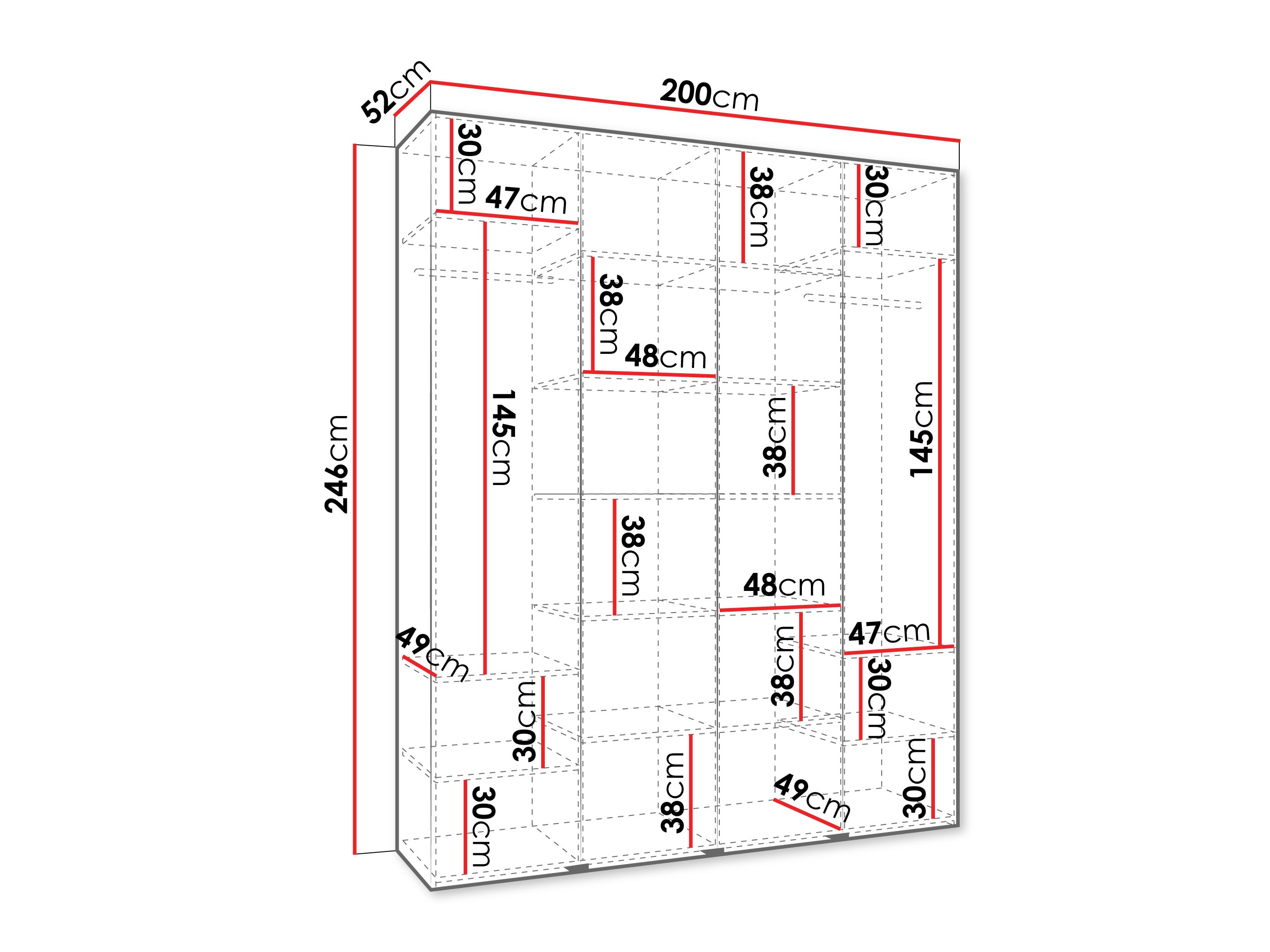 Kledingkast Hartford 574 (Kasjmier)