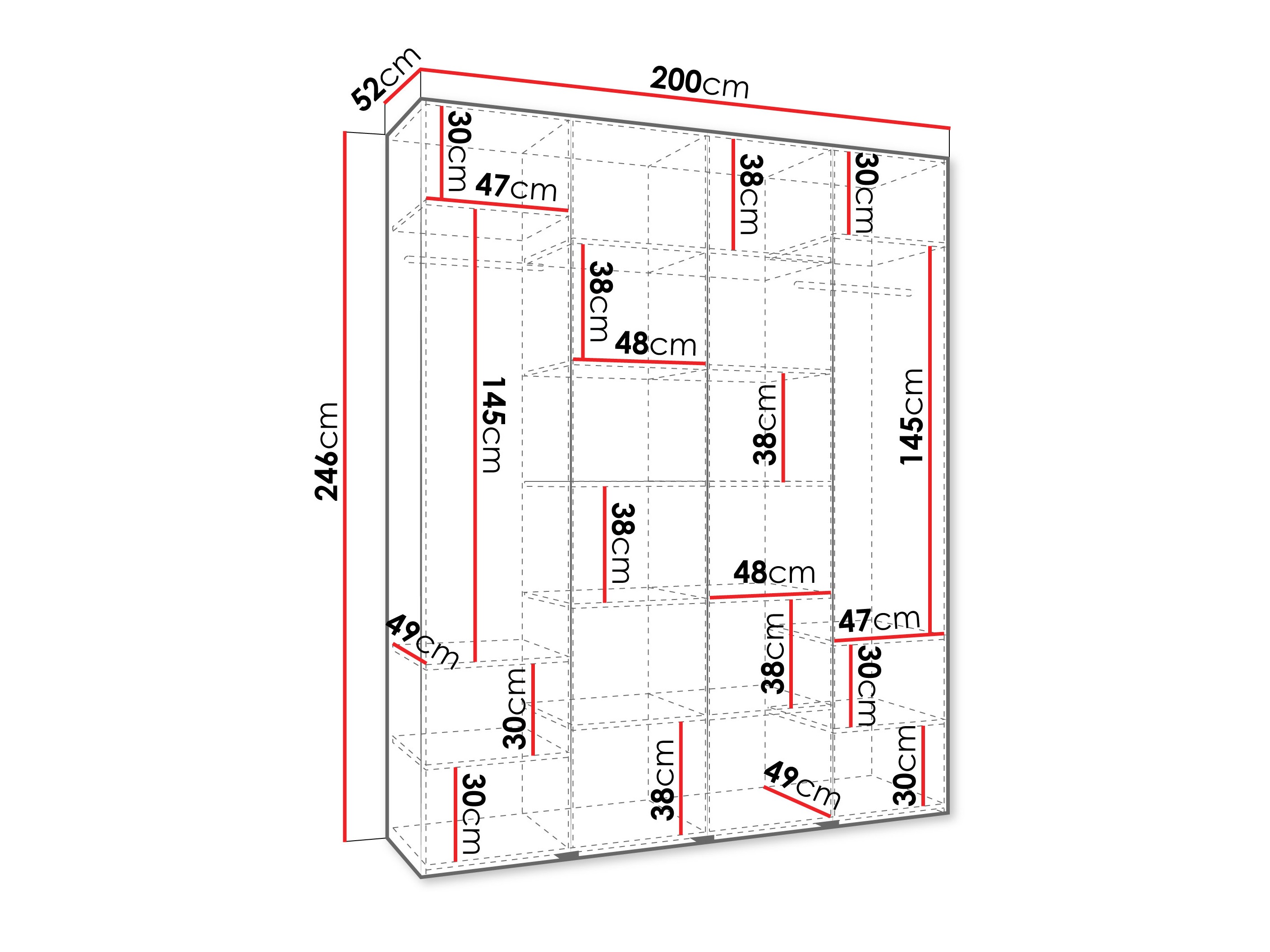 Kledingkast Hartford 574 (Kasjmier)