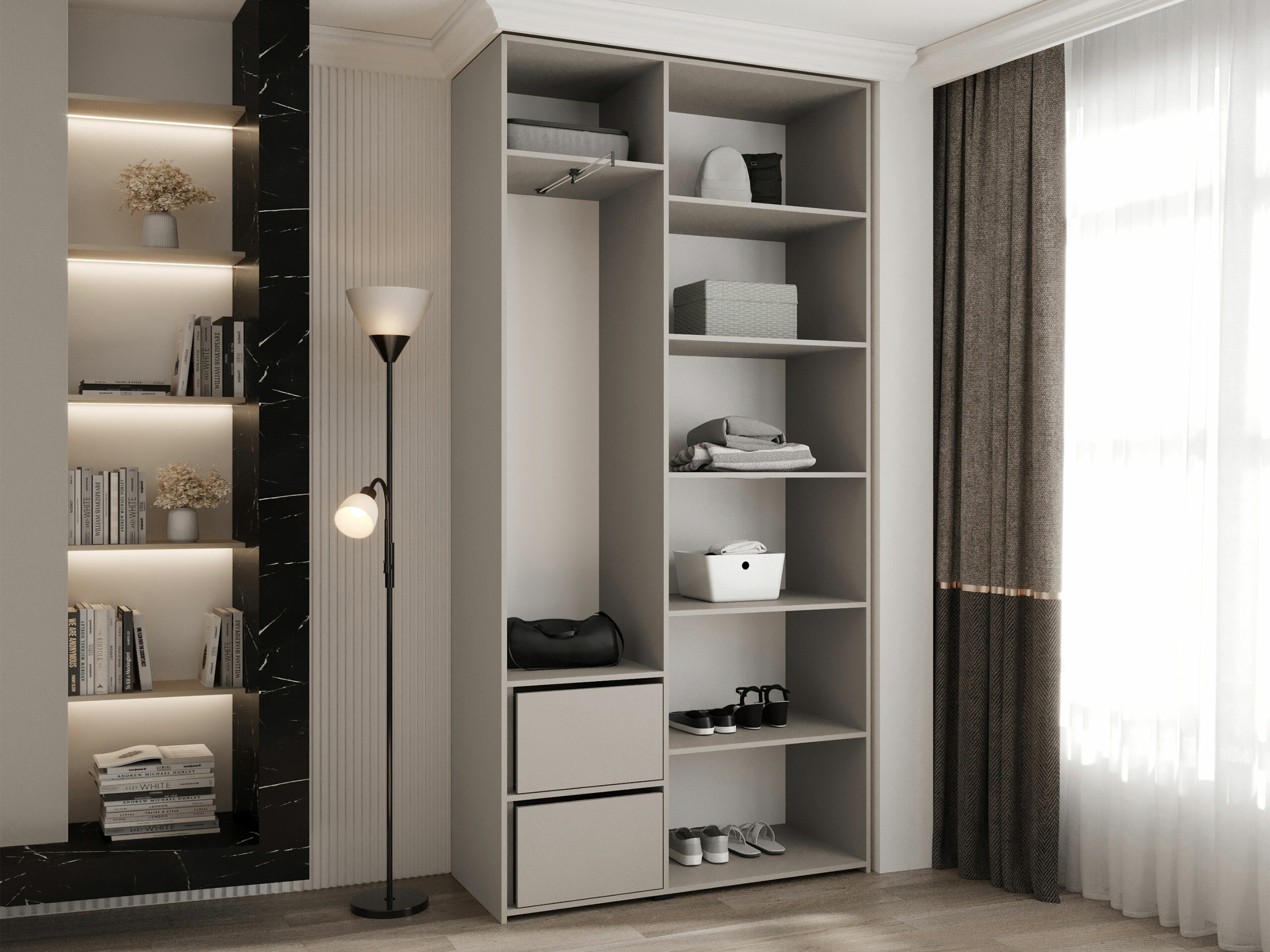 Kledingkast Hartford 544 (Wit)