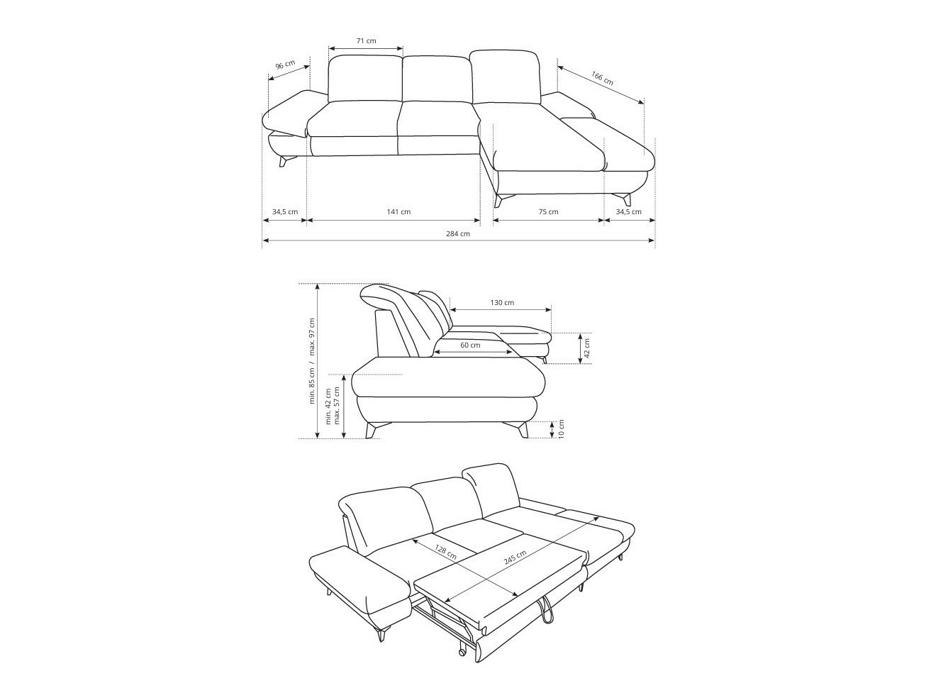 Hoekbank Kingston 190 (Matana 23)