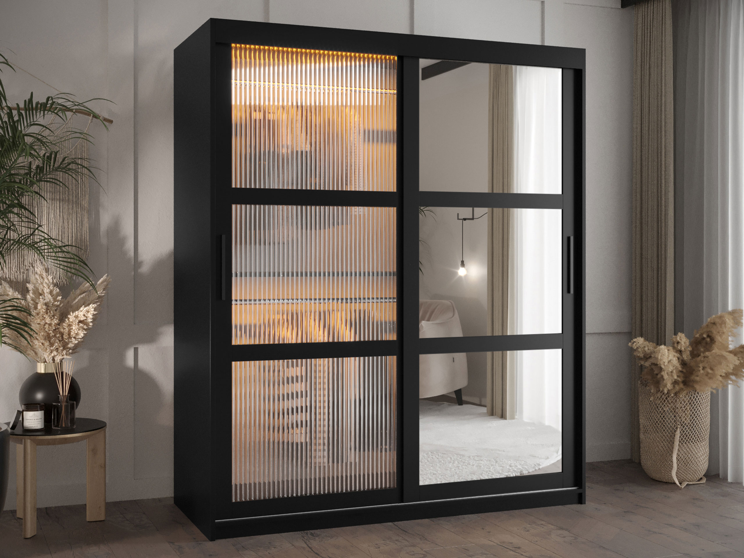 Kledingkast Hartford 576 (Zwart)