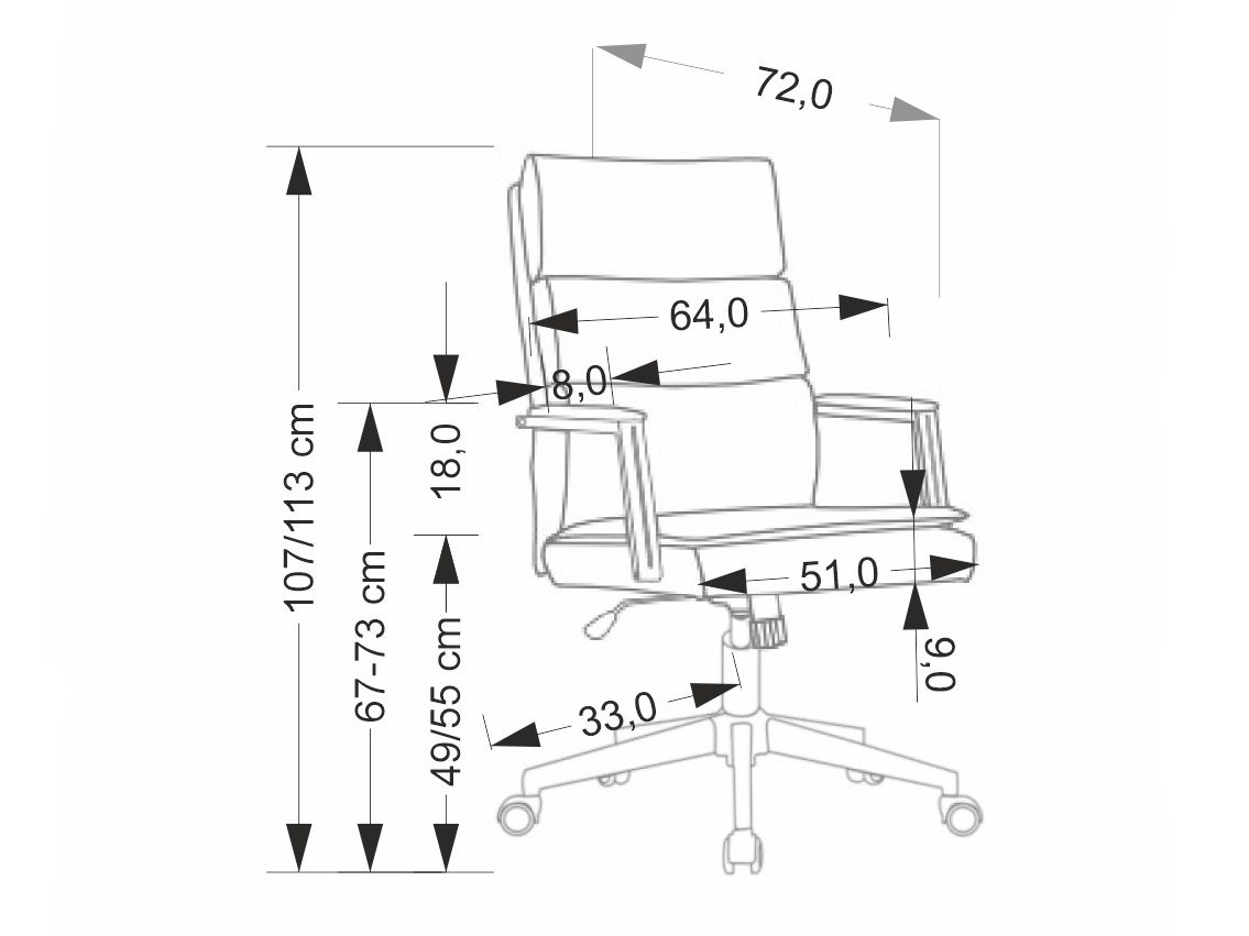 Bureaustoel Houston 2001 (Lichtgrijs)
