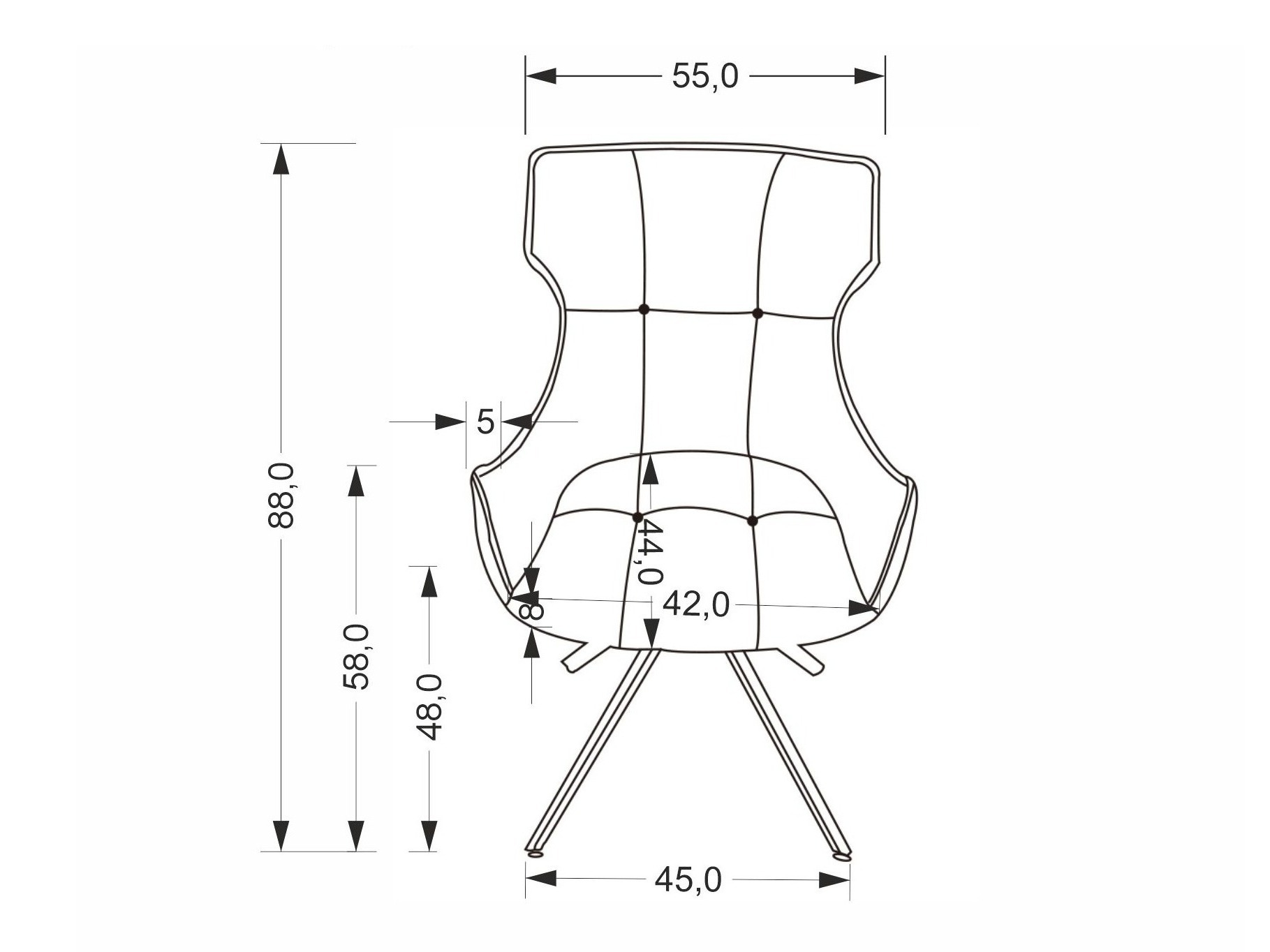 Stoel Houston 2055 (Grijs)