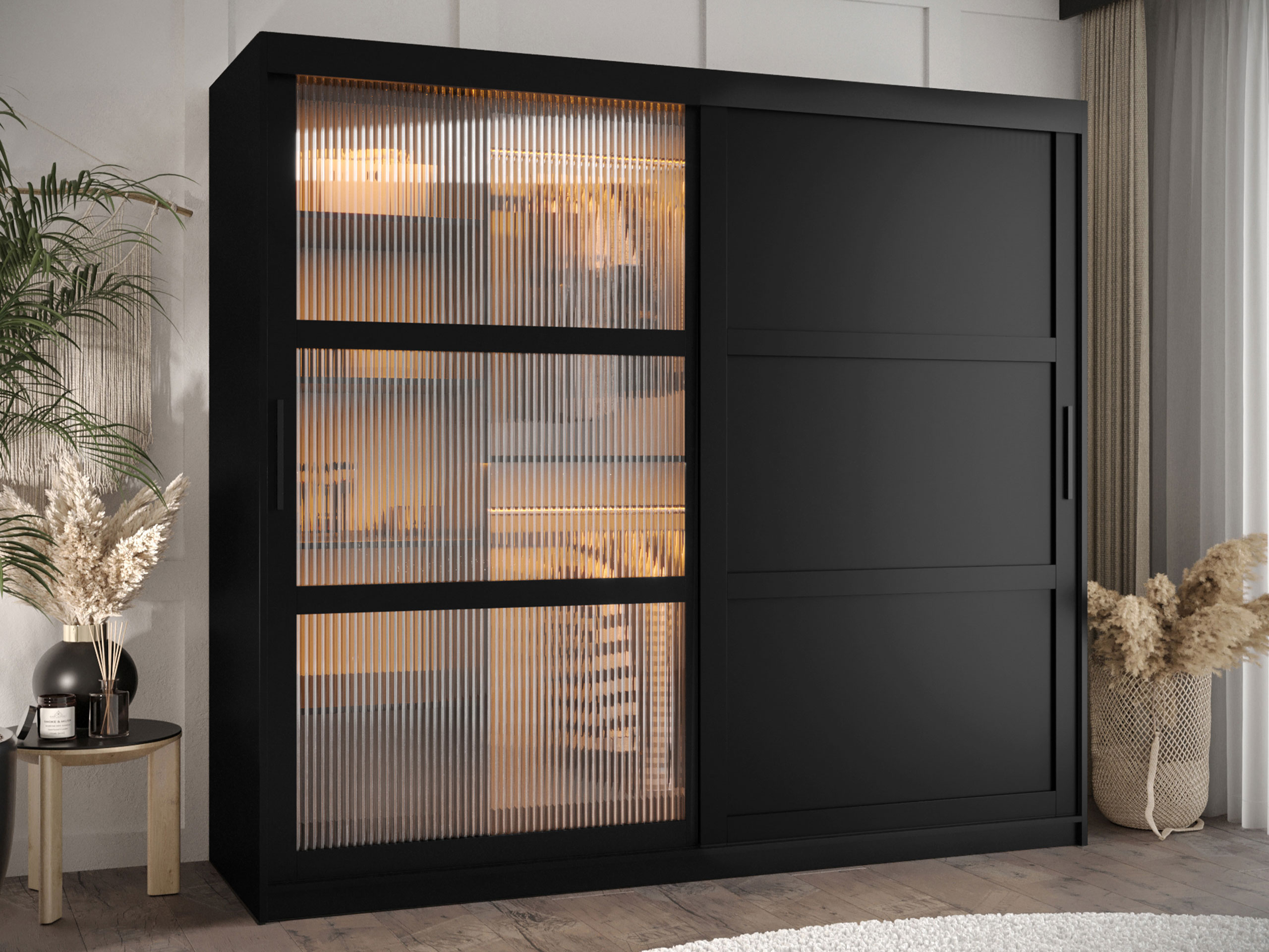 Kledingkast Hartford 577 (Zwart)