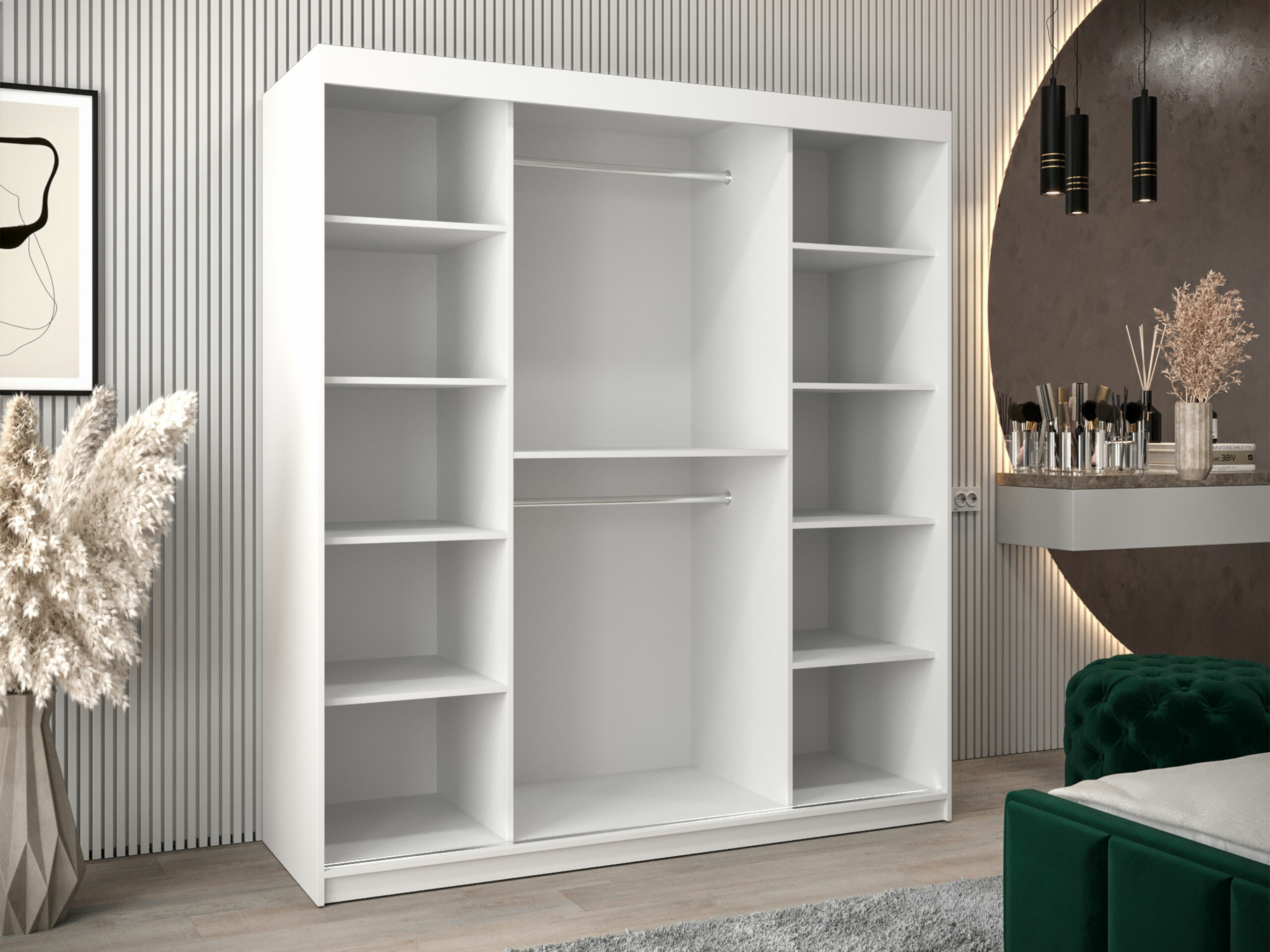 Kledingkast Hartford 577 (Zwart)