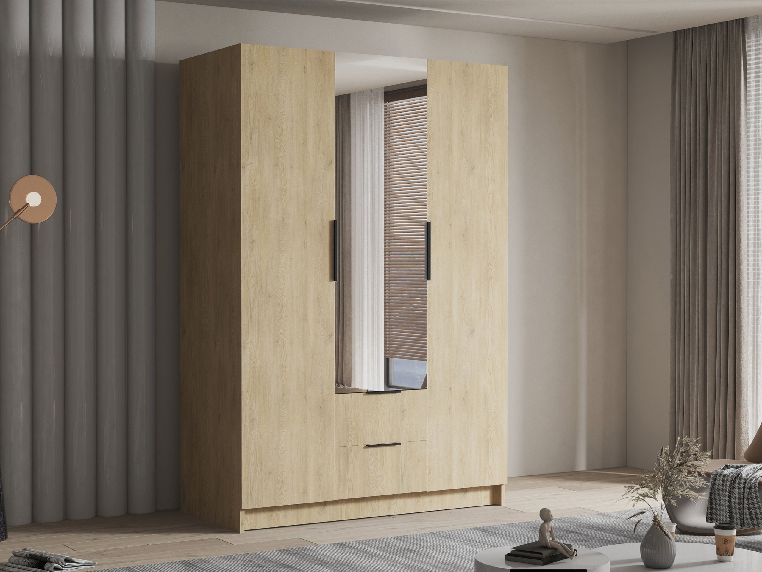 Kledingkast Closico 199 (Eiken)