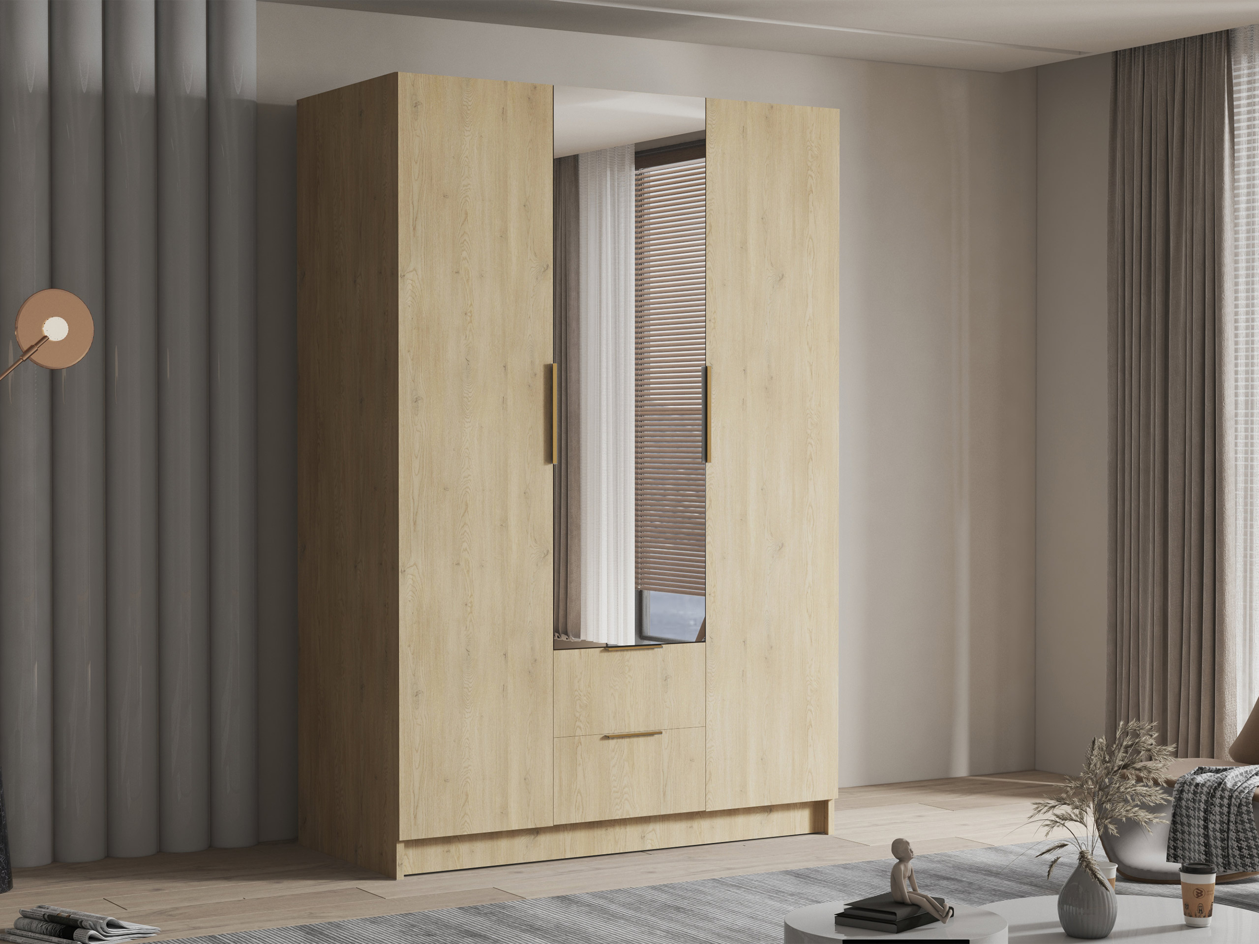 Kledingkast Closico 199 (Eiken)