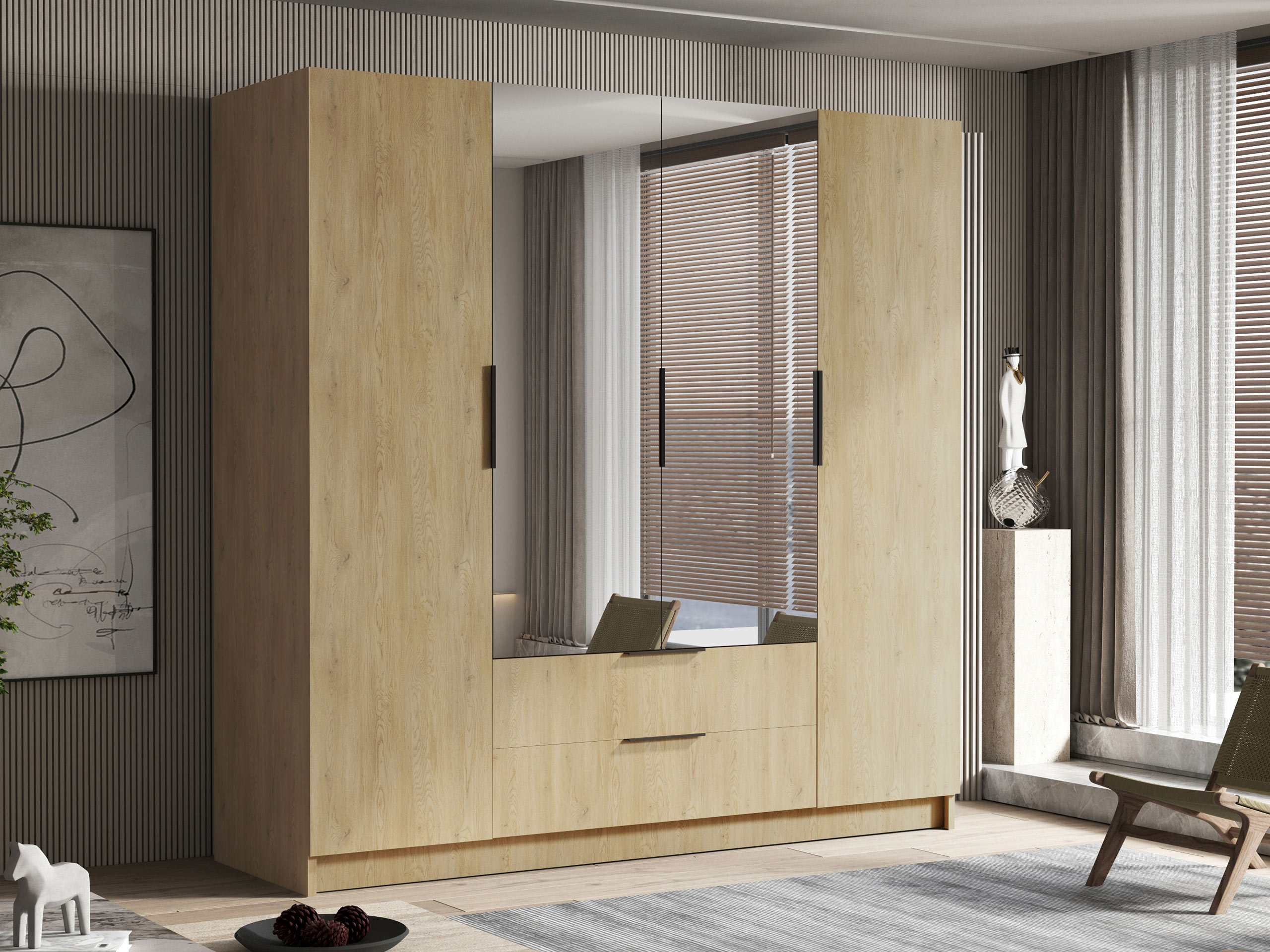 Kledingkast Closico 201 (Eiken)