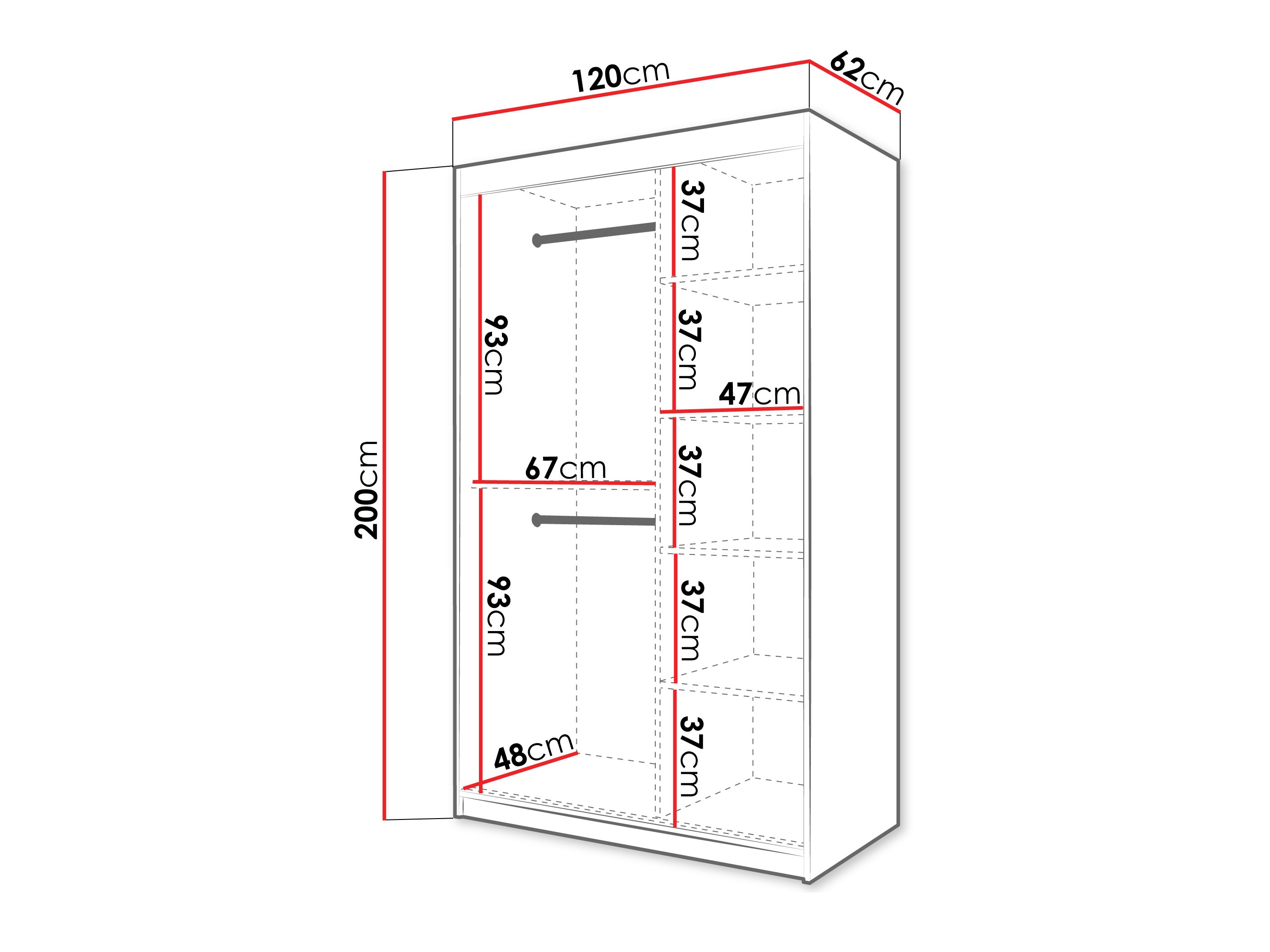 Kledingkast Hartford 578 (Sonoma eik)