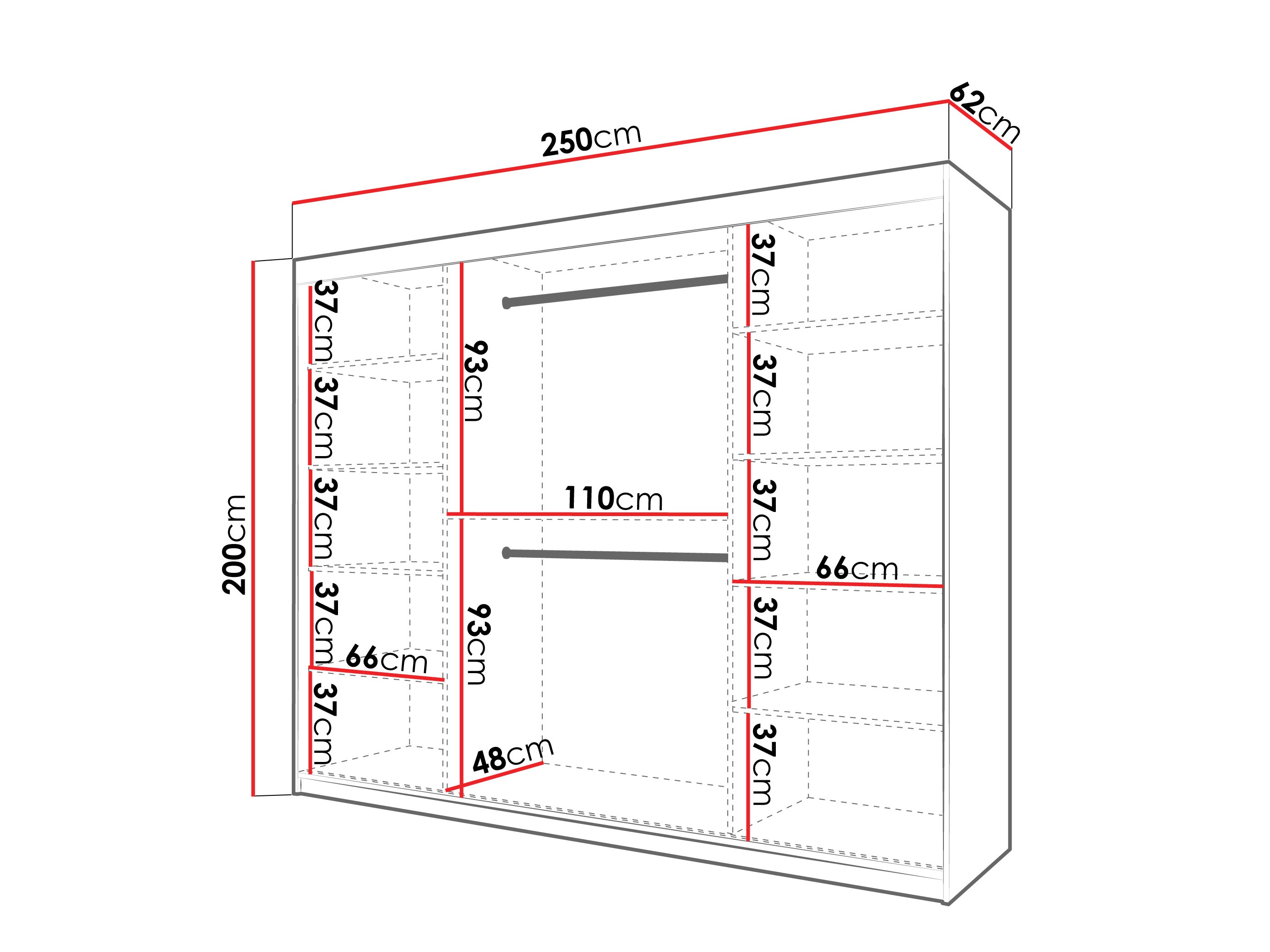 Kledingkast Hartford 578 (Sonoma eik)