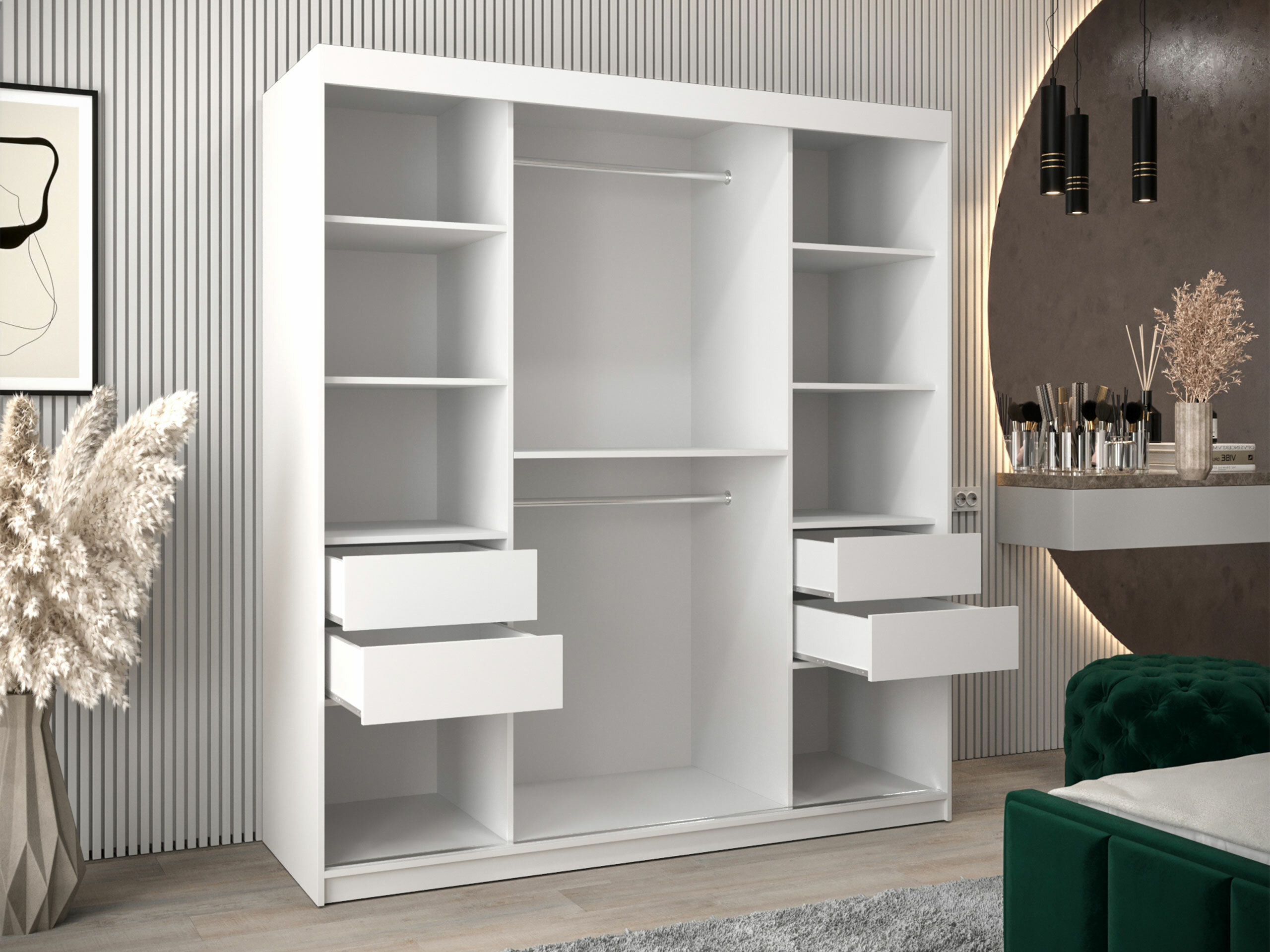 Kledingkast Hartford 578 (Wit)