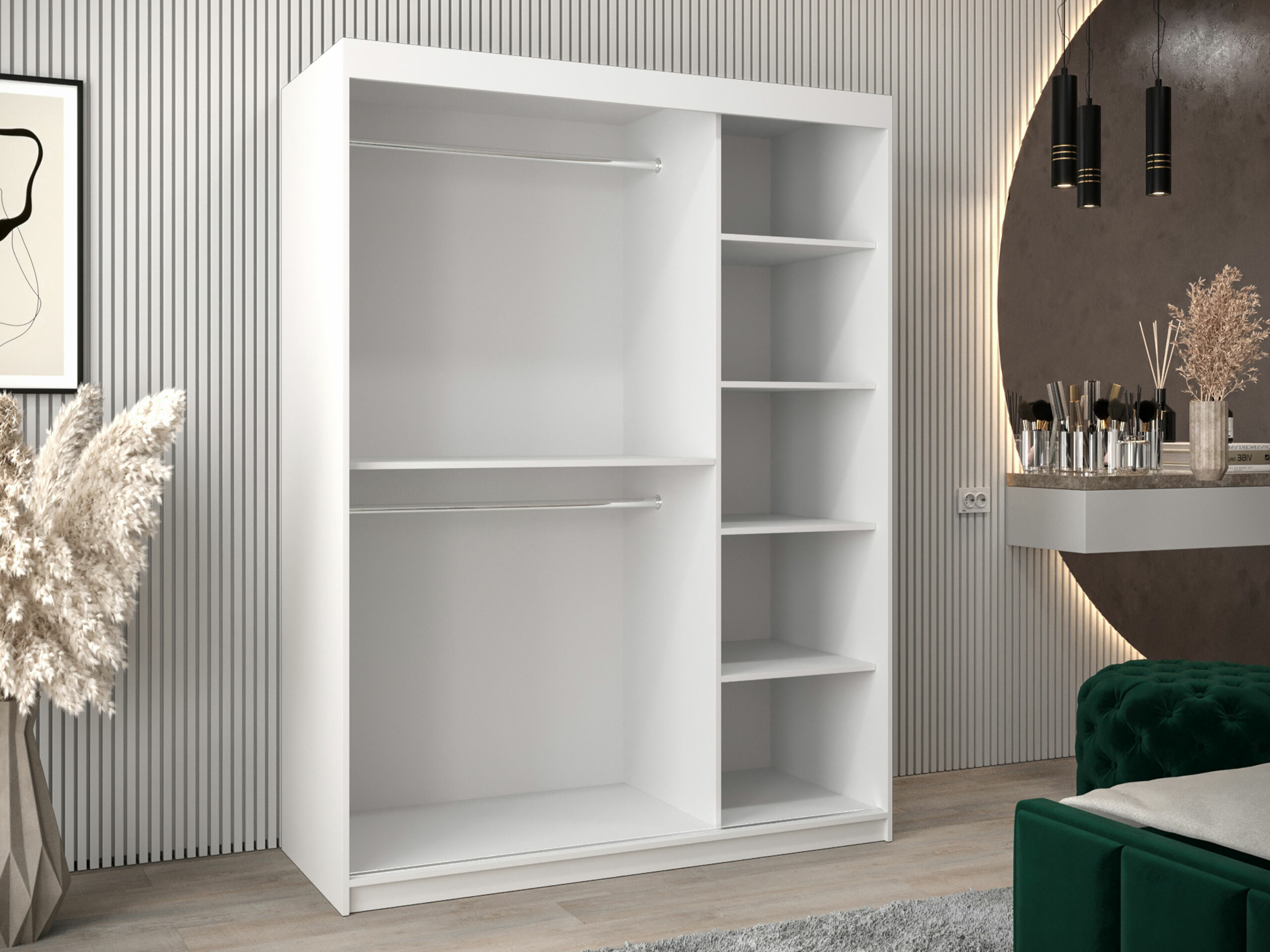 Kledingkast Hartford 578 (Zwart)