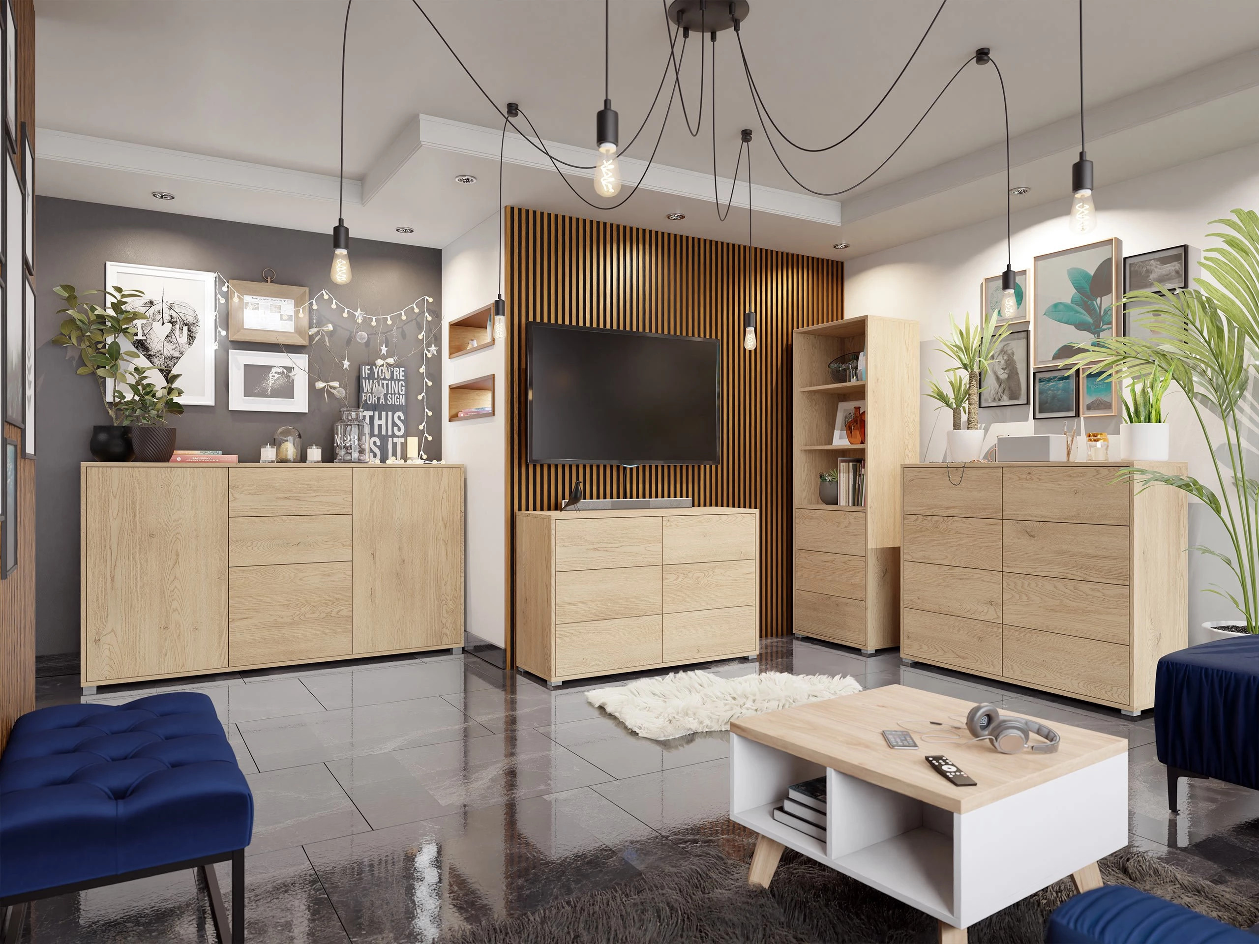 Boekenkast Comfivo Fersoe 105 (Eiken)