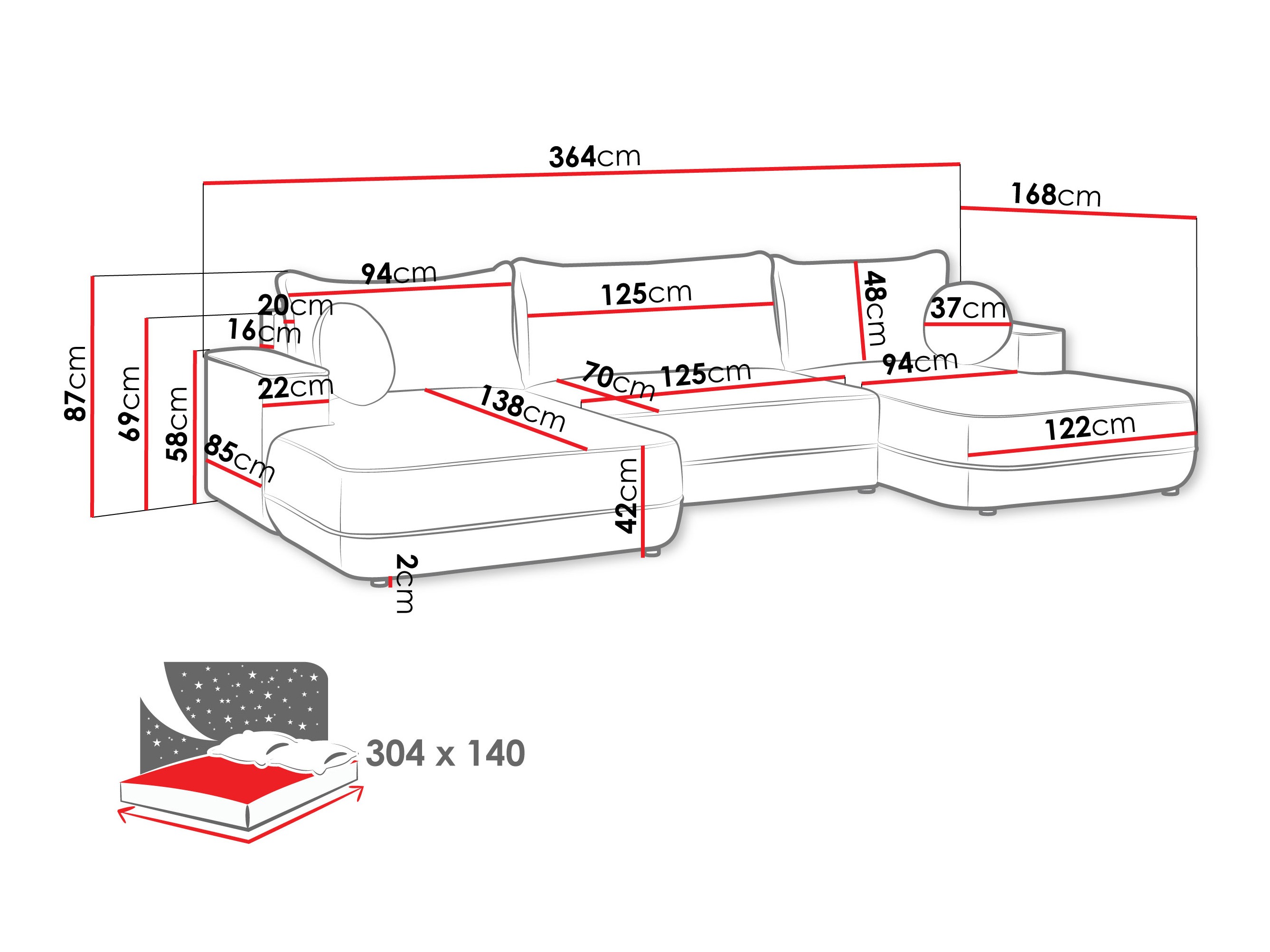 Hoekbank Bountiful 100 (Velo 623)