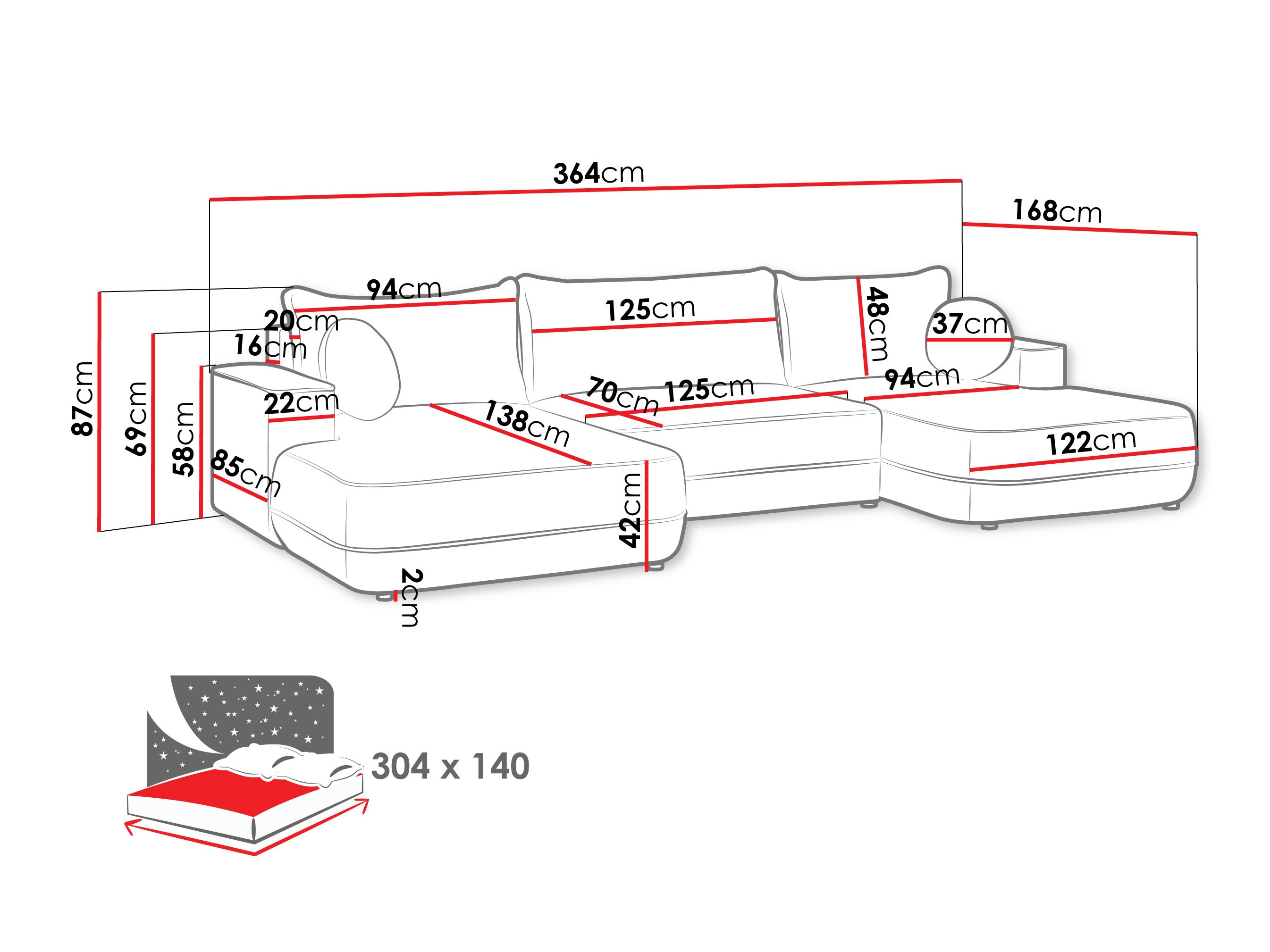Hoekbank Bountiful 100 (Velo 635)